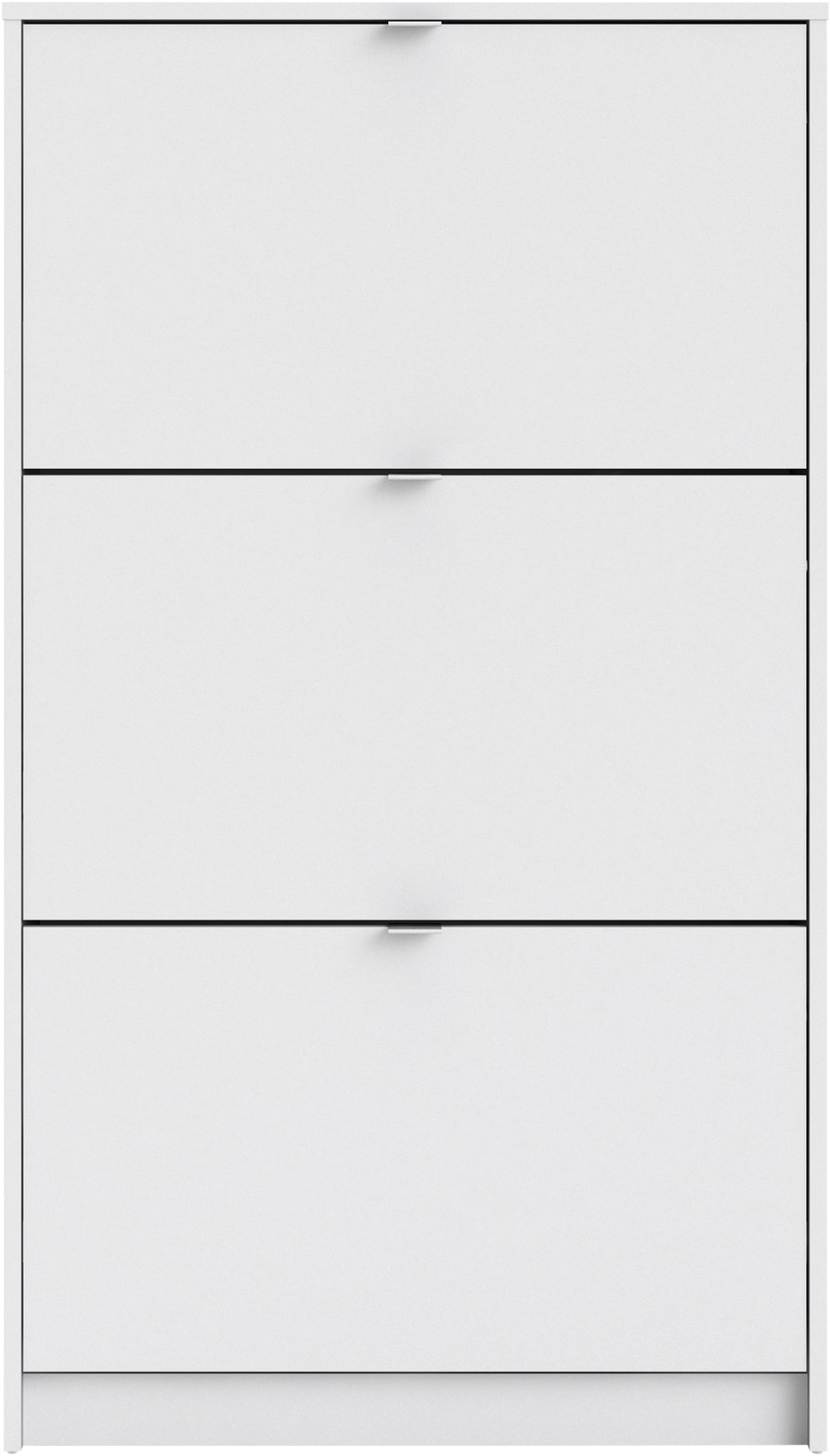 INOSIGN Schuhschrank »Shoes Schuhaufbewahrung, Schuhkommode, Schuhregal,«, mit drei Klappen, 2 Böden, Höhe 123 cm, ca. 18 Paar Schuhe