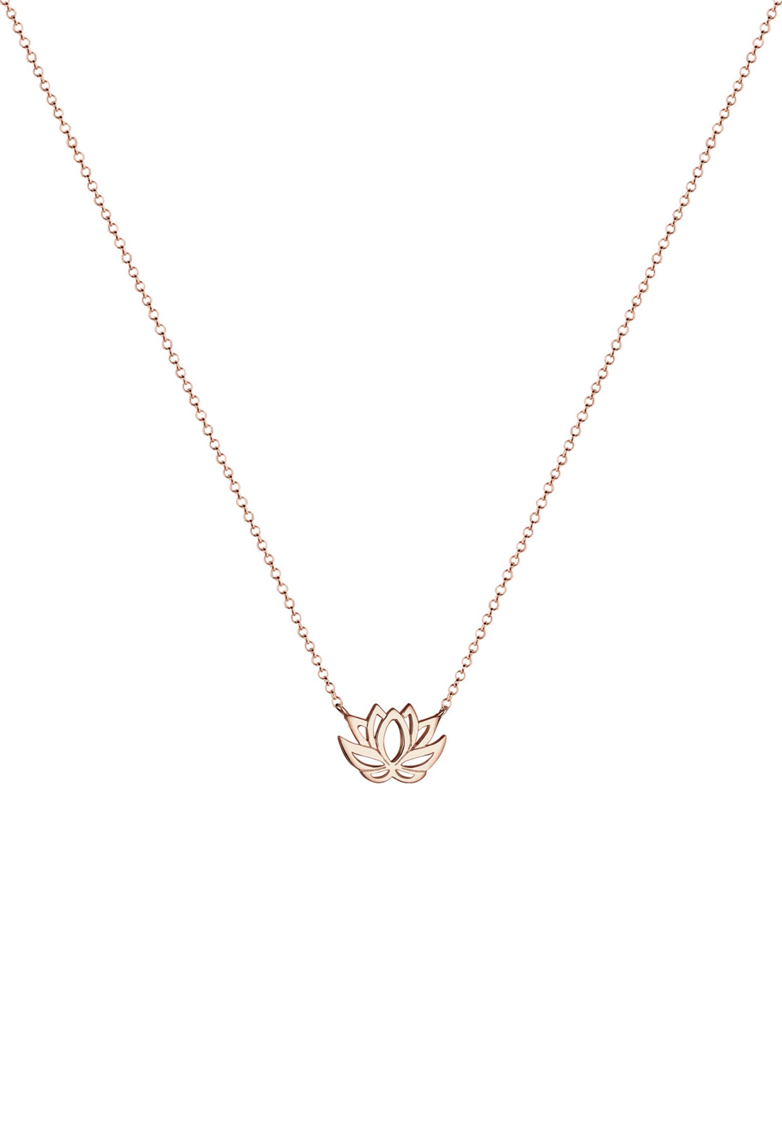 Elli Kette mit Anhänger »mit Lotusblume Blüte Glücksbringer 925 Silber«