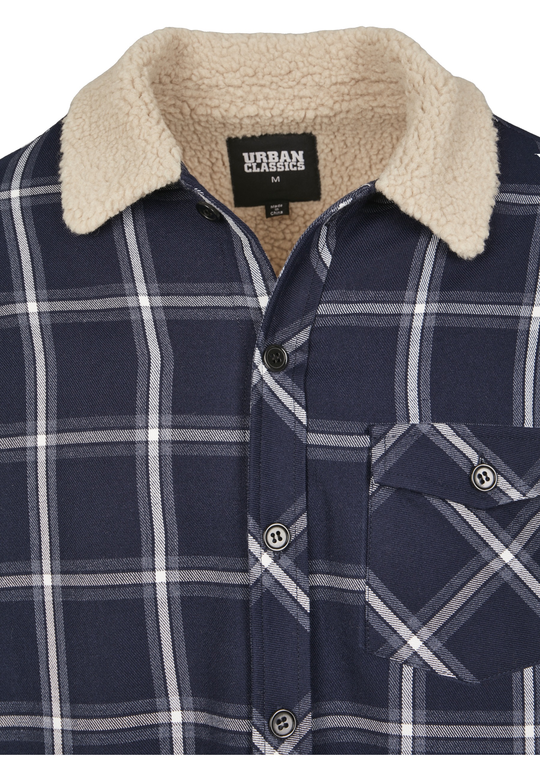 Thumbnail - URBAN CLASSICS Kurzmantel "Urban Classics Herren Sherpa Lined Shirt Jacket"