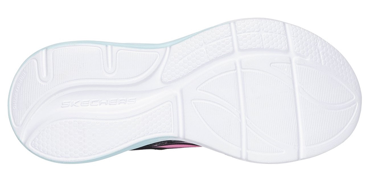 Skechers Sneaker »COSMIC GLOW LIGHTS«, Blink,-Klettschuh mit Glitzer, Größenschablone zum Download