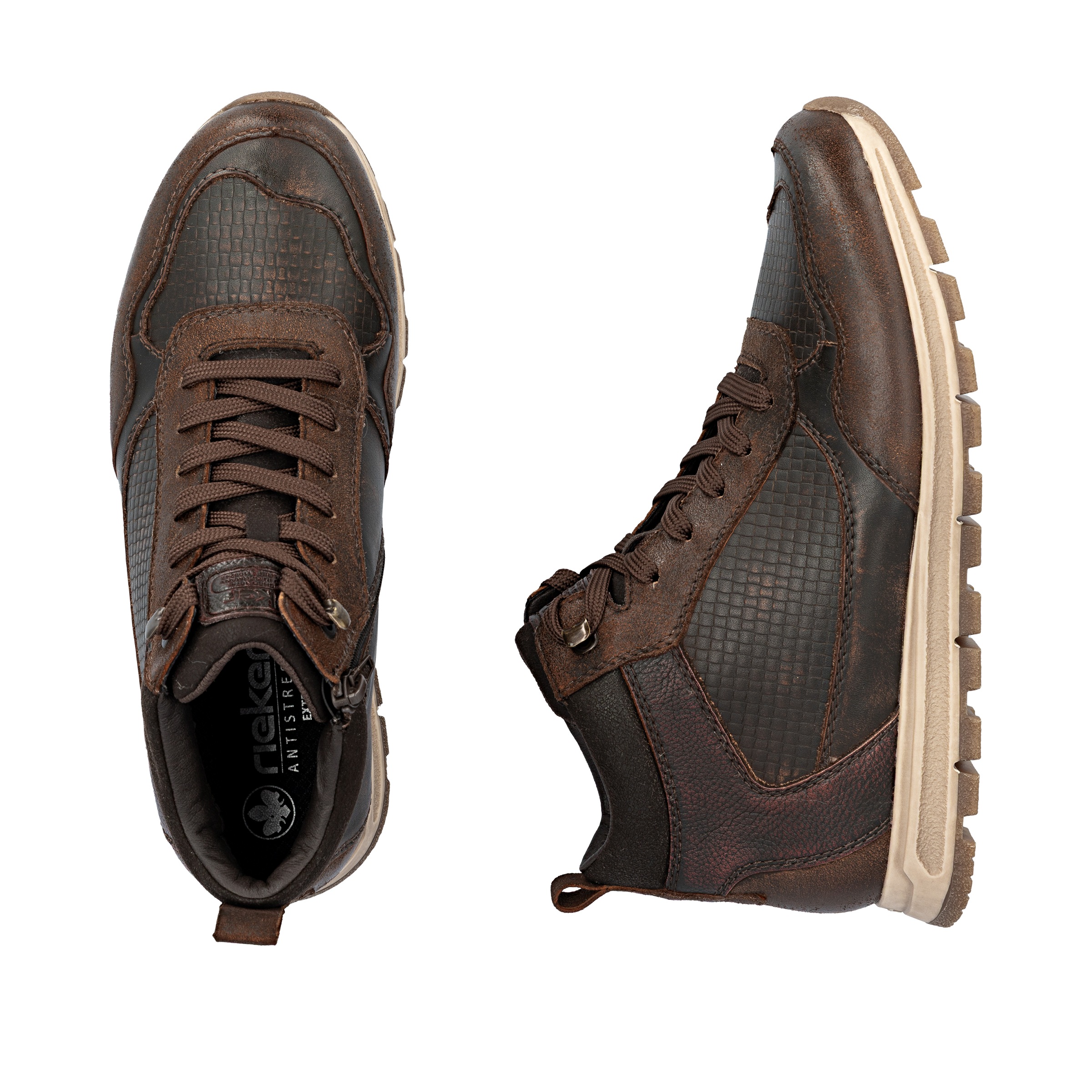 Rieker Sneakerboots, Schnürboots, High Top Sneaker, Schnürschuh mit Innenreißverschluss