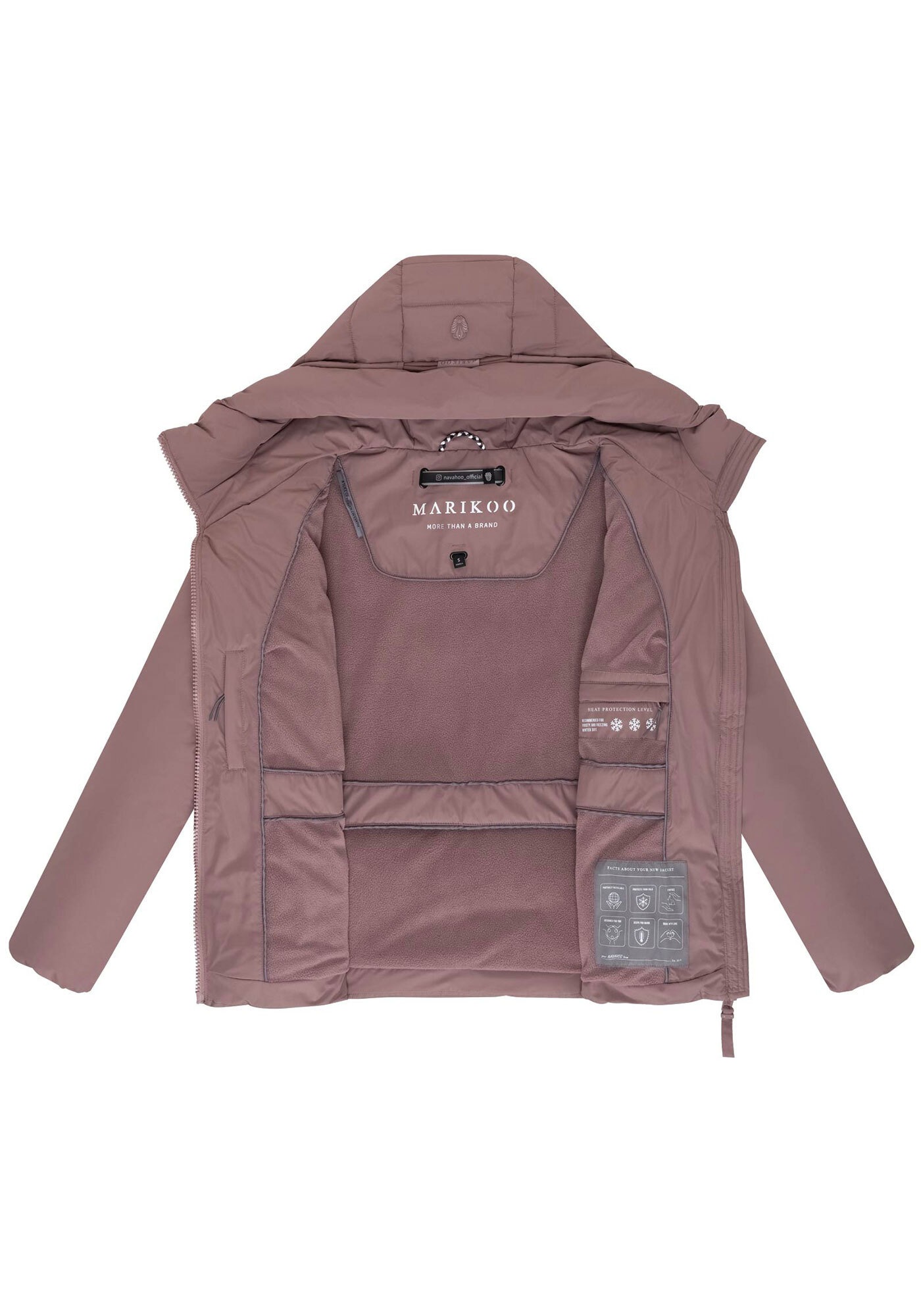 Marikoo Winterjacke »Himee« mit praktischem Taillengürtel und robuster Klickschnalle