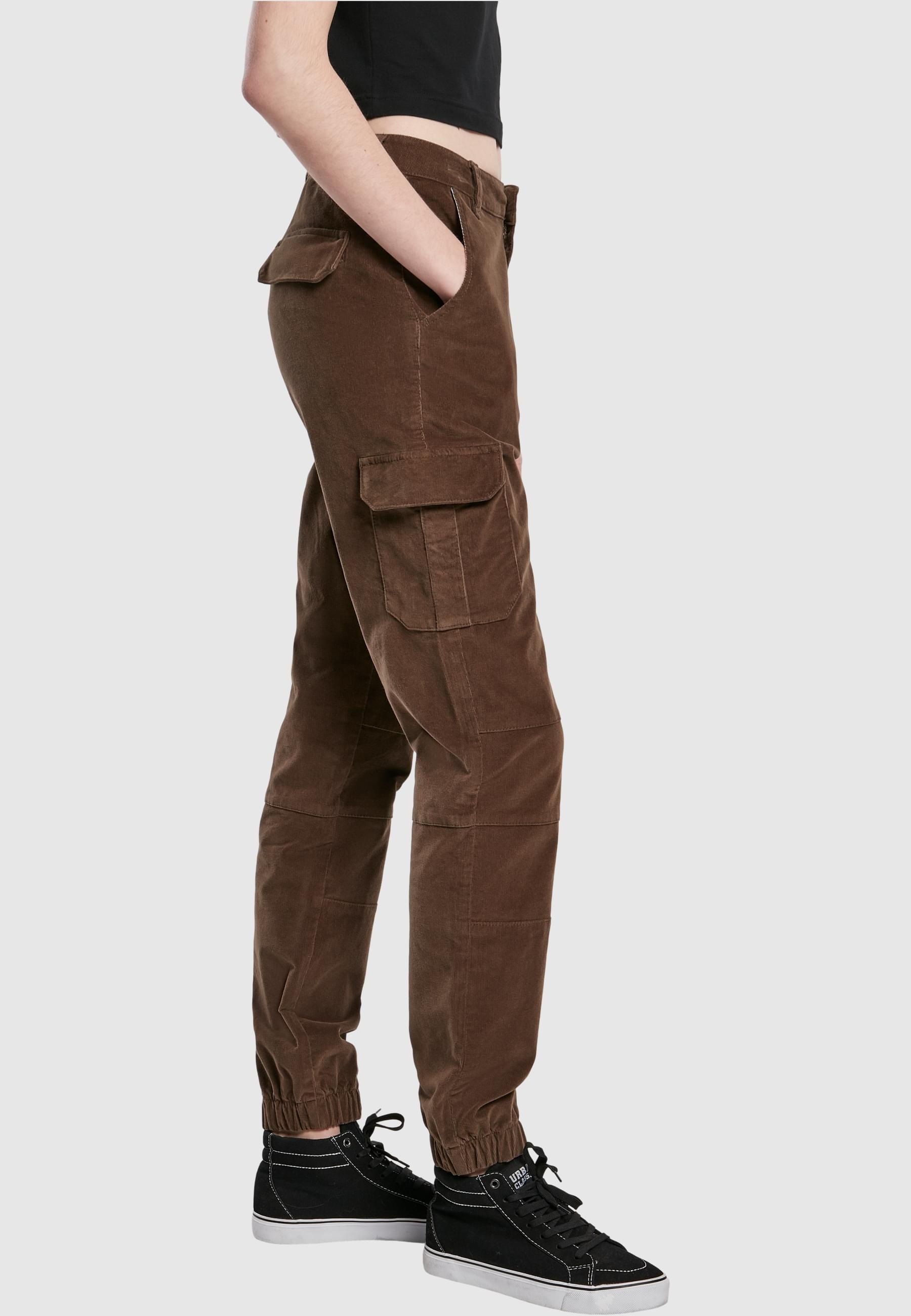 URBAN CLASSICS Cargohose »Urban Classics Damen Ladies High Waist Cargo Corduroy Pants«, (1 tlg.)