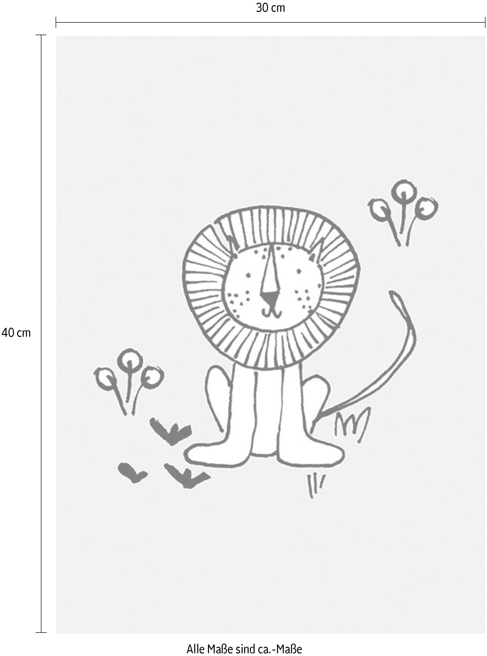 Komar Bild »Scribble Lion« Tiere 1 Stk. tlg. Wandbild zur Dekoration - ohne Rahmen