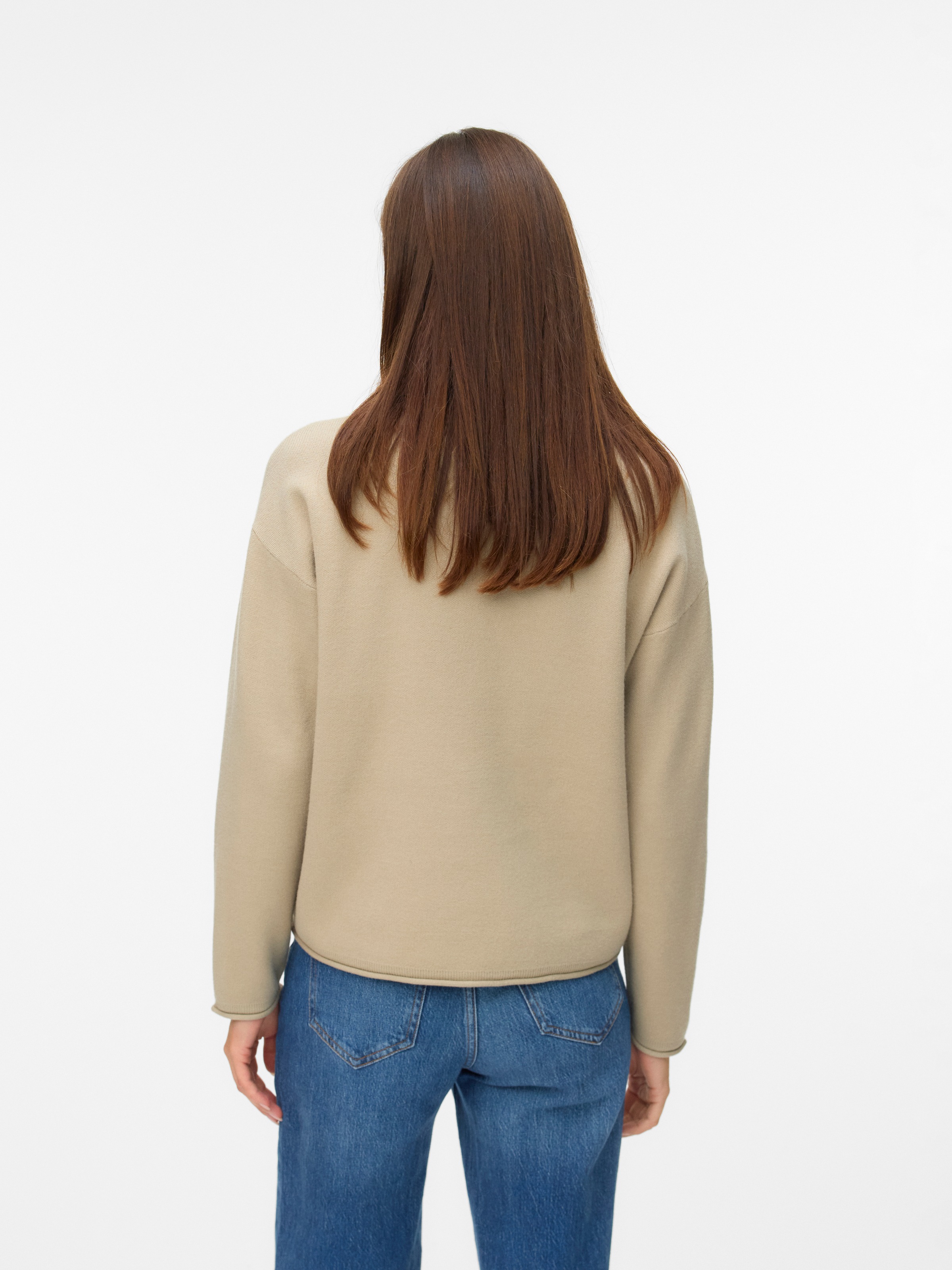 Vero Moda Strickpullover "VMGOLD ROLL LS O-NECK PULLOVER GA" günstig online kaufen