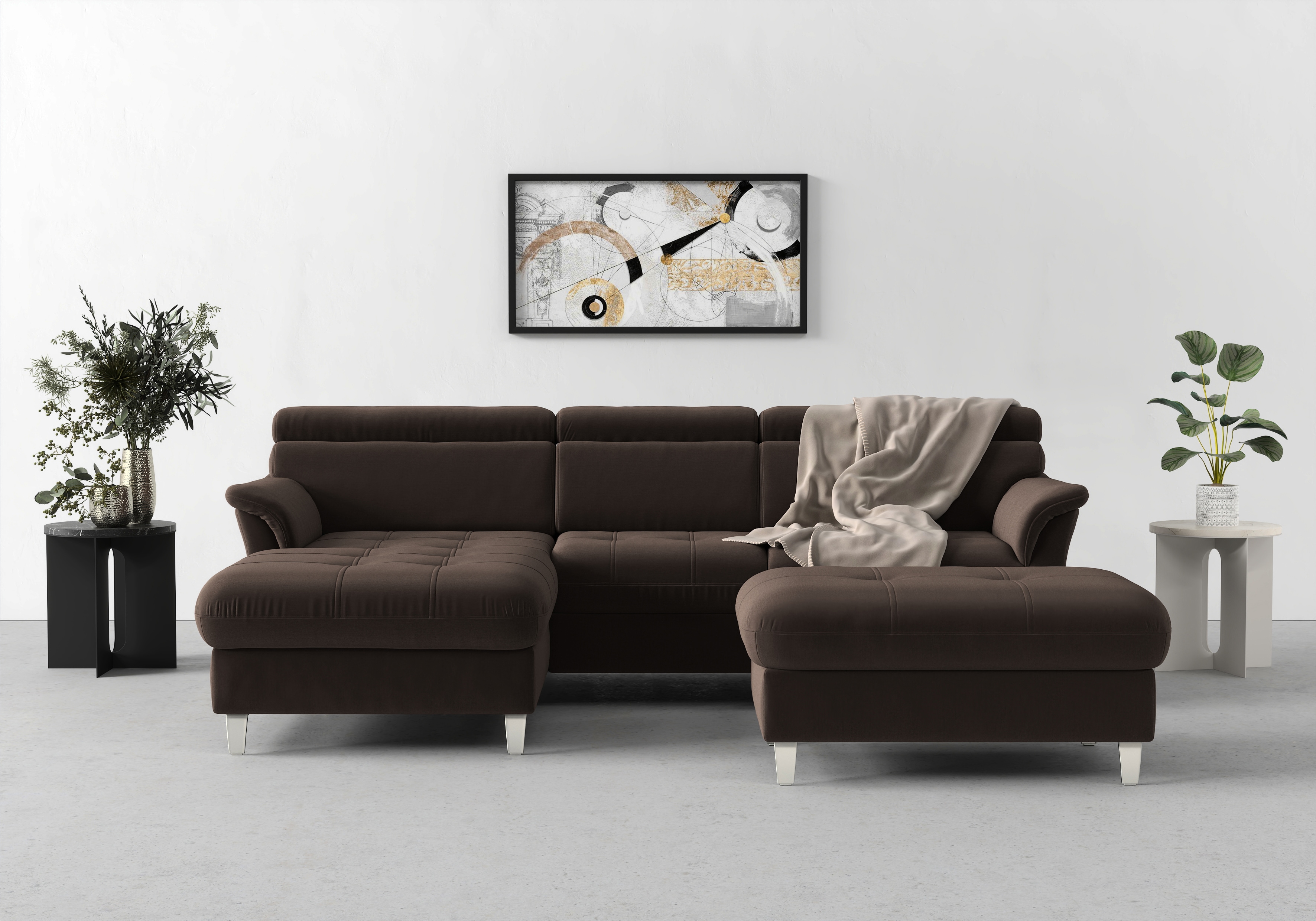 sit&more Ecksofa "Marano L-Form" inklusive Kopfteilverstellung, optional Schlaffunktion & Bettkasten