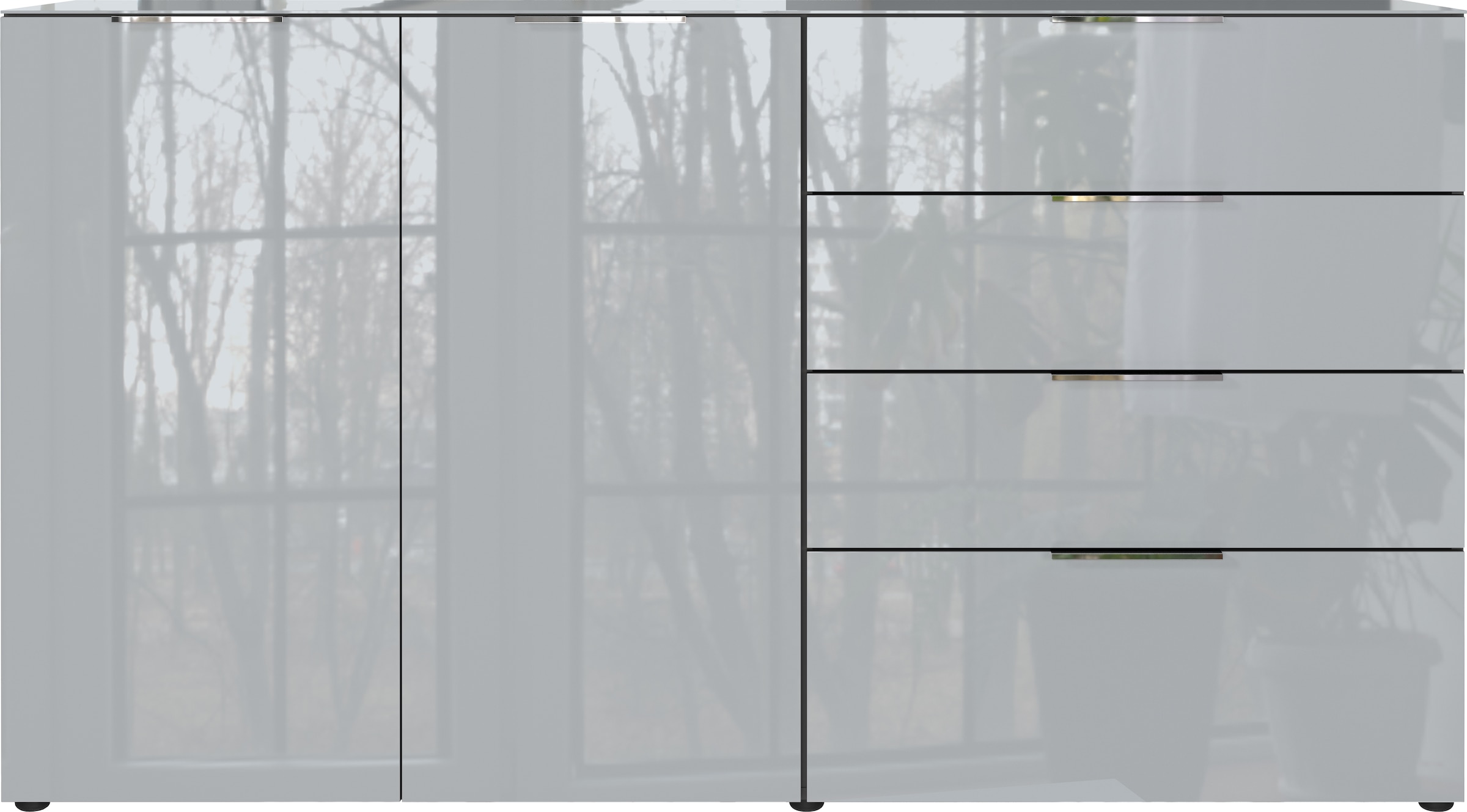 GERMANIA Sideboard "Oakland", in 2 Breiten, Fronten und Oberboden mit Glasauflage