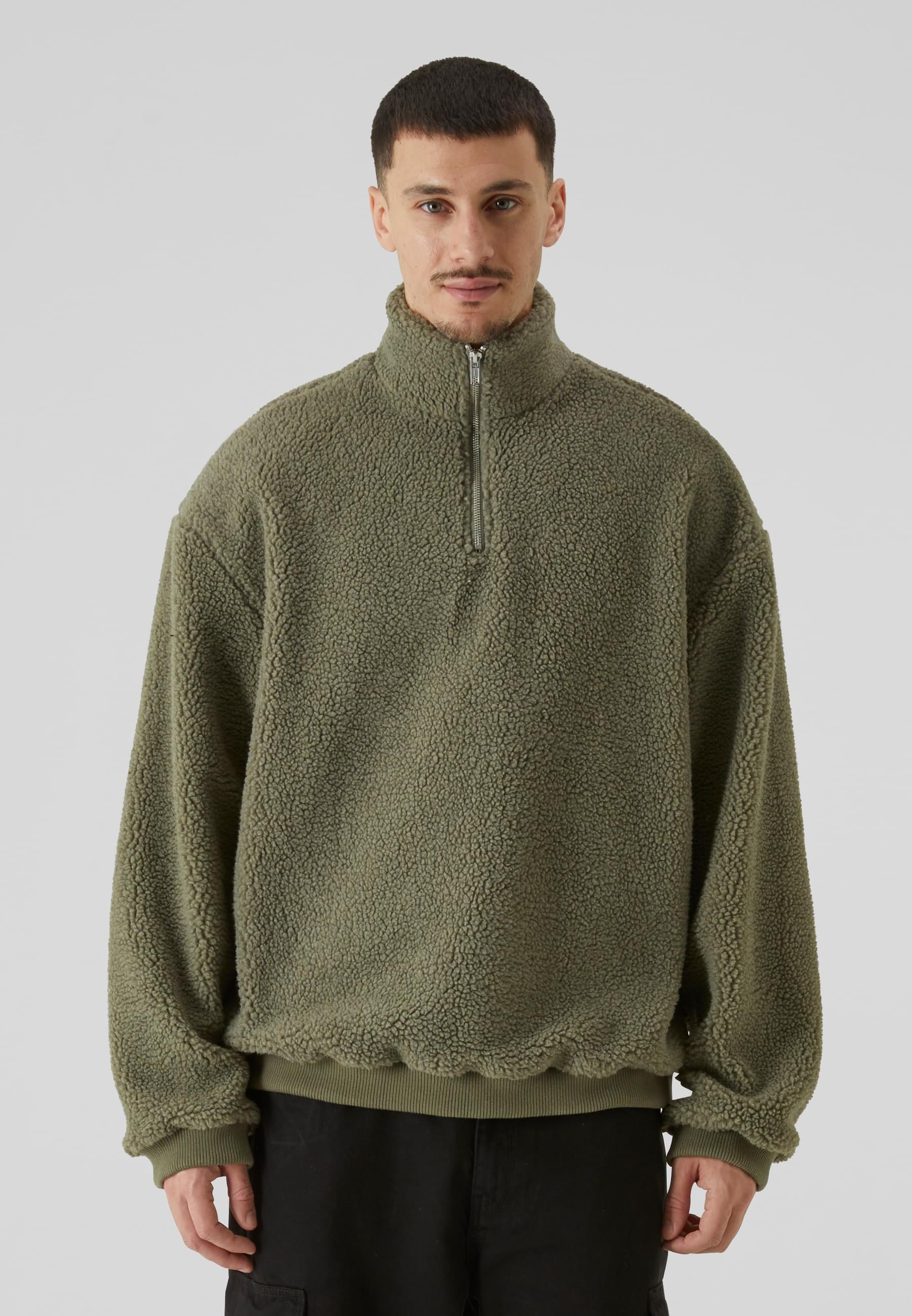 URBAN CLASSICS Kapuzensweatshirt »Urban Classics Oversized Teddy Troyer«, (1 tlg.)