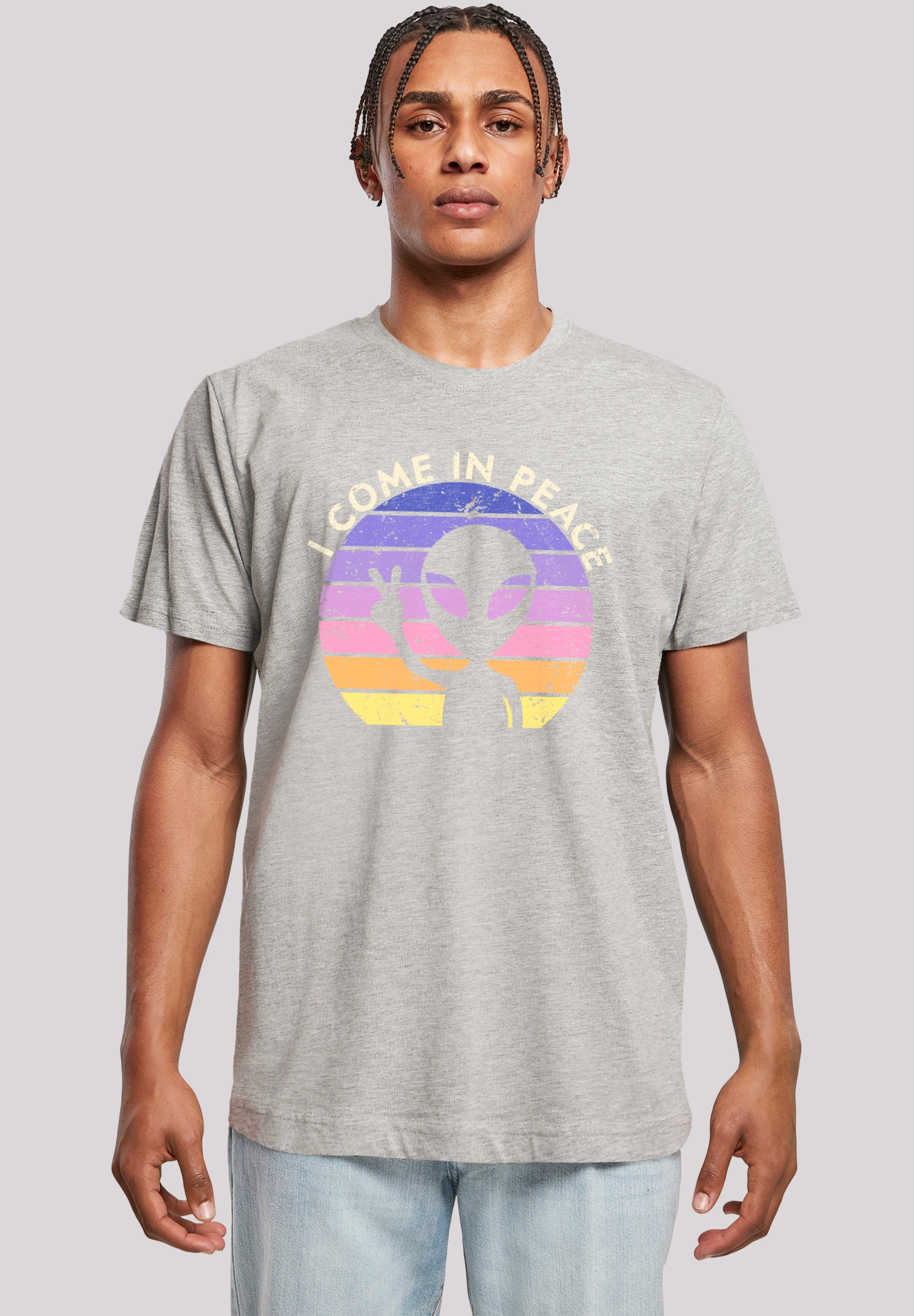 F4NT4STIC T-Shirt "Alien Peace Sunset", Premium Qualität günstig online kaufen