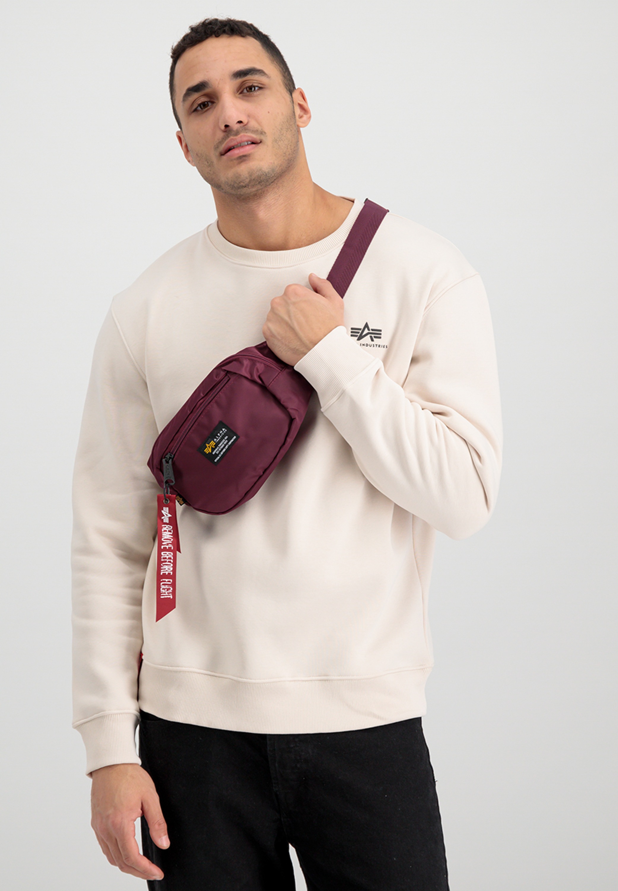 Alpha Industries Crew Waist Bag Burgundy One Size 3
