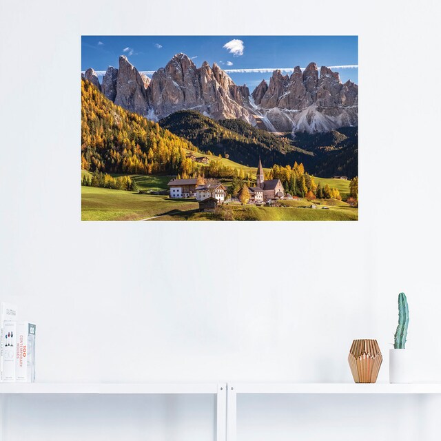 Artland Wandbild »Herbst in Südtirol«, Berge & Alpenbilder, (1 St.), als  Alubild, Leinwandbild, Wandaufkleber oder Poster in versch. Größen  bestellen | BAUR