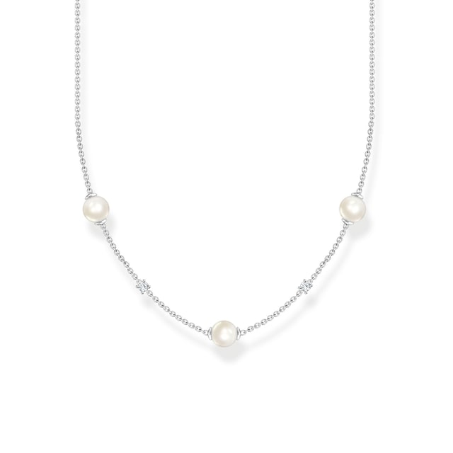THOMAS SABO Perlenkette »Perlen mit Steinen, KE2120-167-14-L45V«, mit  Zirkonia (synth.) - mit Süßwasserzuchtperle für kaufen | BAUR