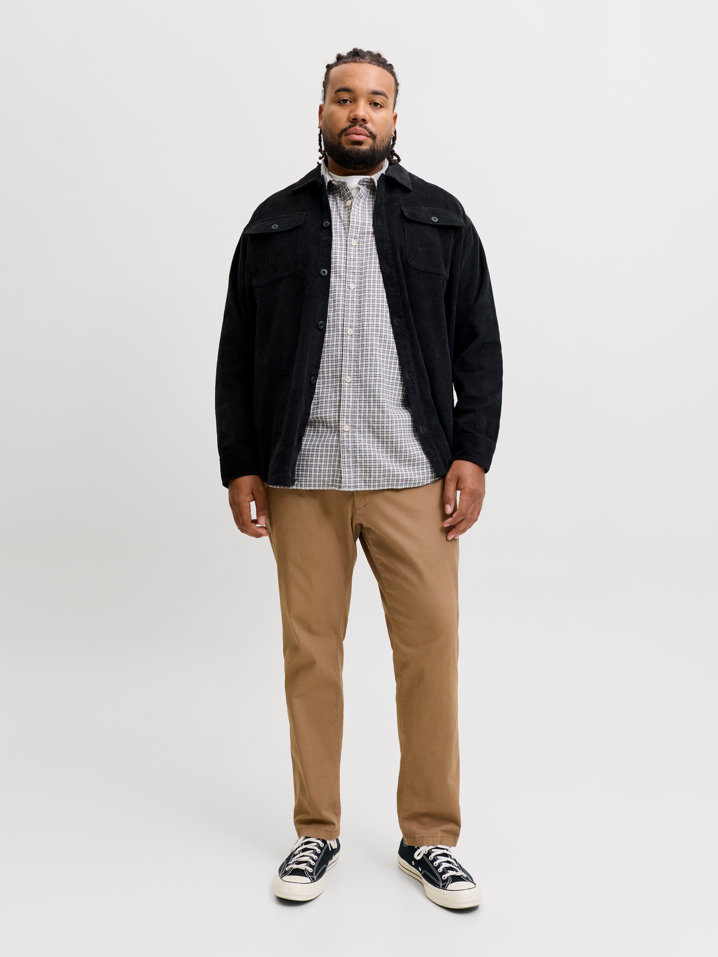 Jack & Jones PlusSize Langarmhemd »JJEREGENT CORD OVERSHIRT LS SN PLS« Baumwolle, regular fit