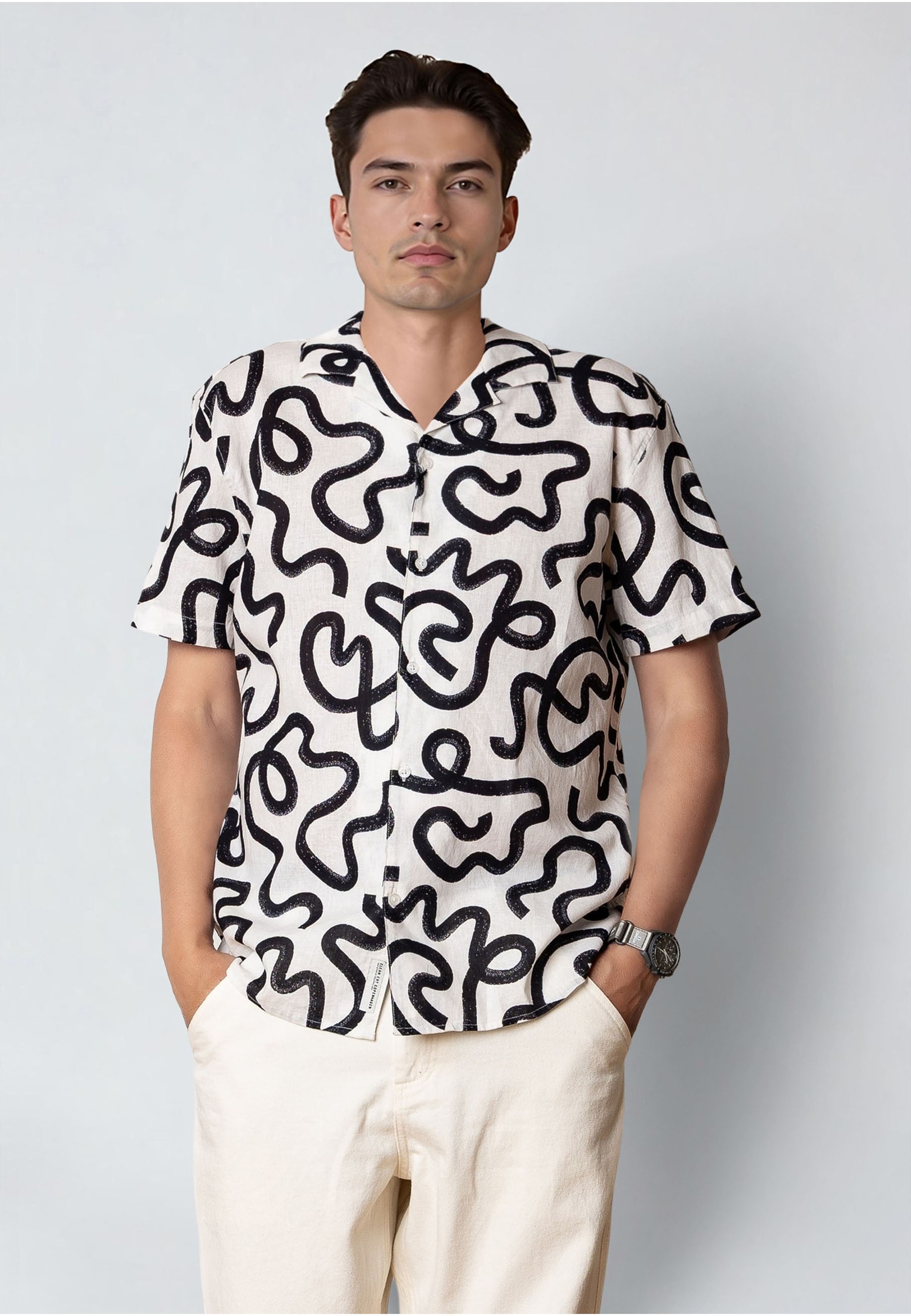 Clean Cut Copenhagen Kurzarmhemd »Clean Cut Copenhagen Bowling Cleave Printed S/S Shirt« 1