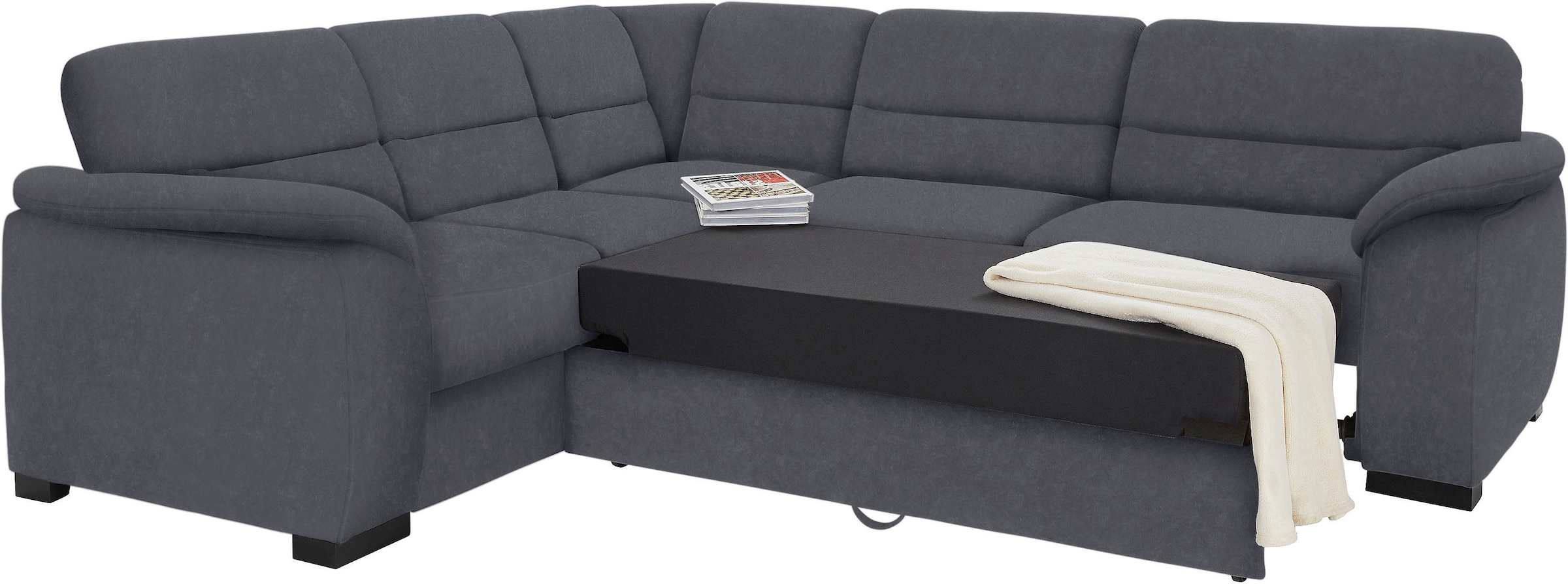 sit&more Ecksofa »Montego L-Form«, wahlweise mit Bettfunktion und Schubkasten