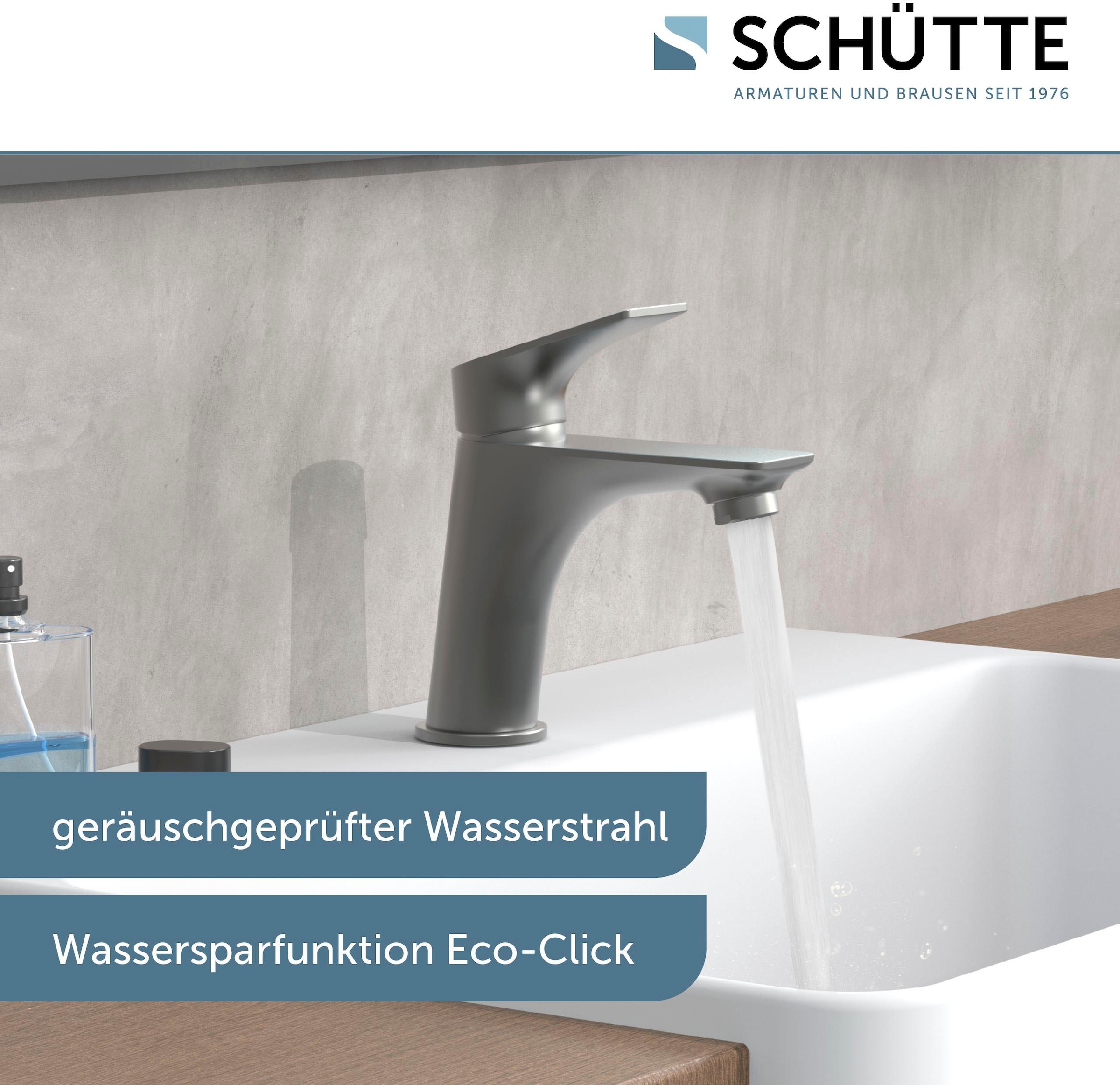 Schütte Waschtischarmatur »BOSTON«, wassersparende Eco-Click-Funktion, inkl. Pop-Up