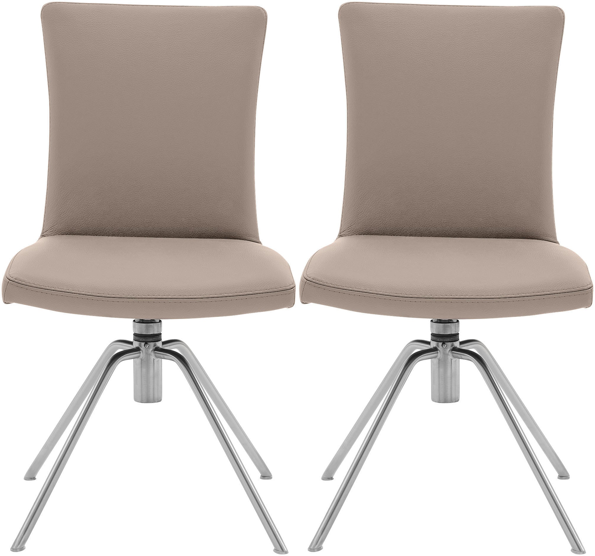 Musterring Polsterstuhl "Helmond 6700", (Set), 2 St., Echtleder, Drehgestel günstig online kaufen