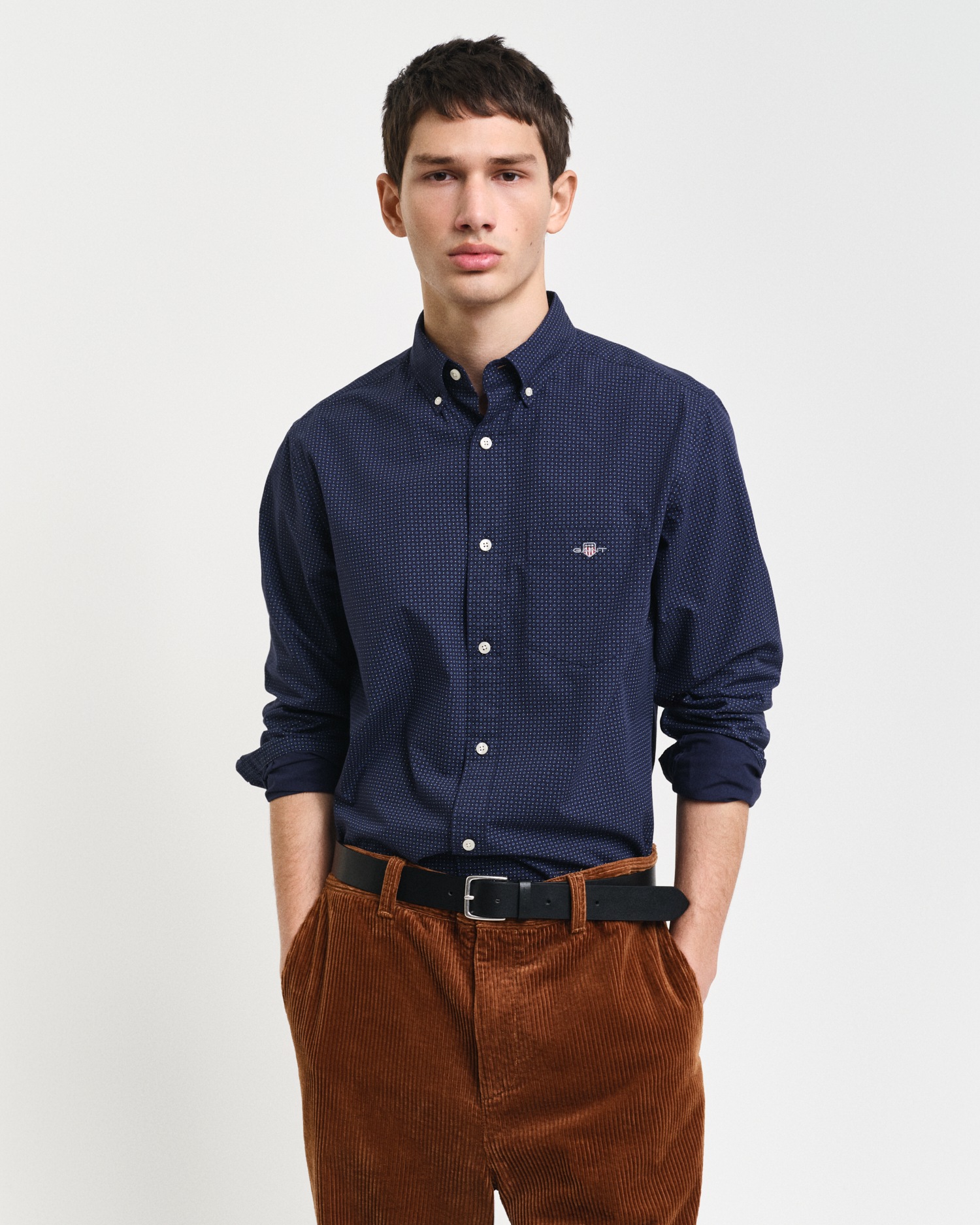 Gant Langarmhemd "REG MICRO PRINT SHIRT" mit einem dezenten, durchgehenden günstig online kaufen