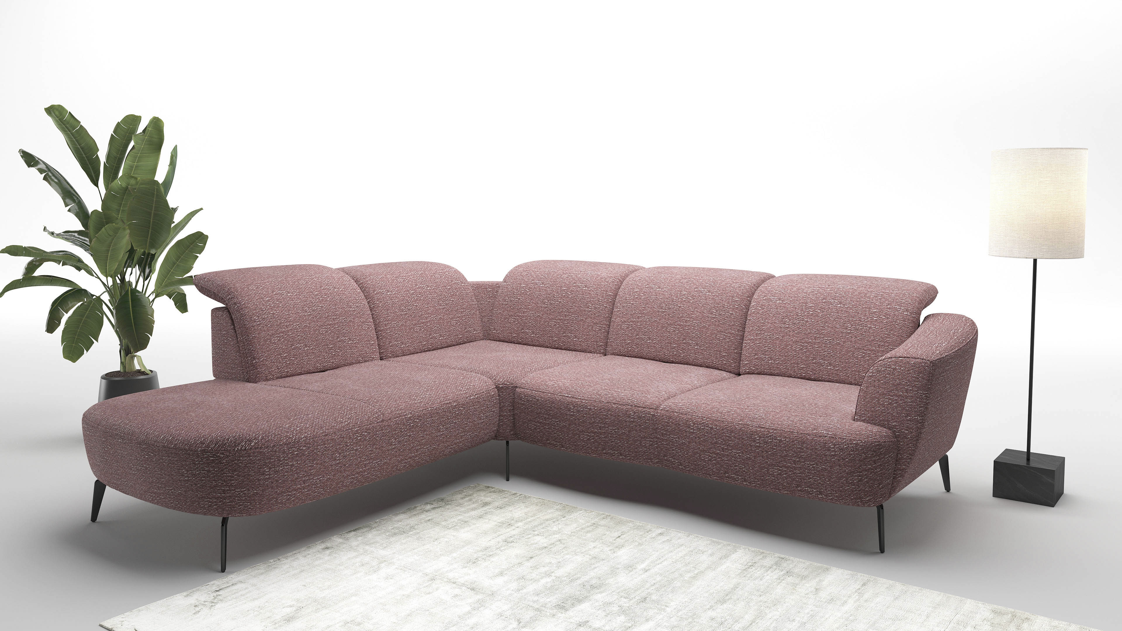 sit&more Ecksofa "Zoe" ink.Sitztiefenverstellung, wahlweise mit Kopfteilverstellung