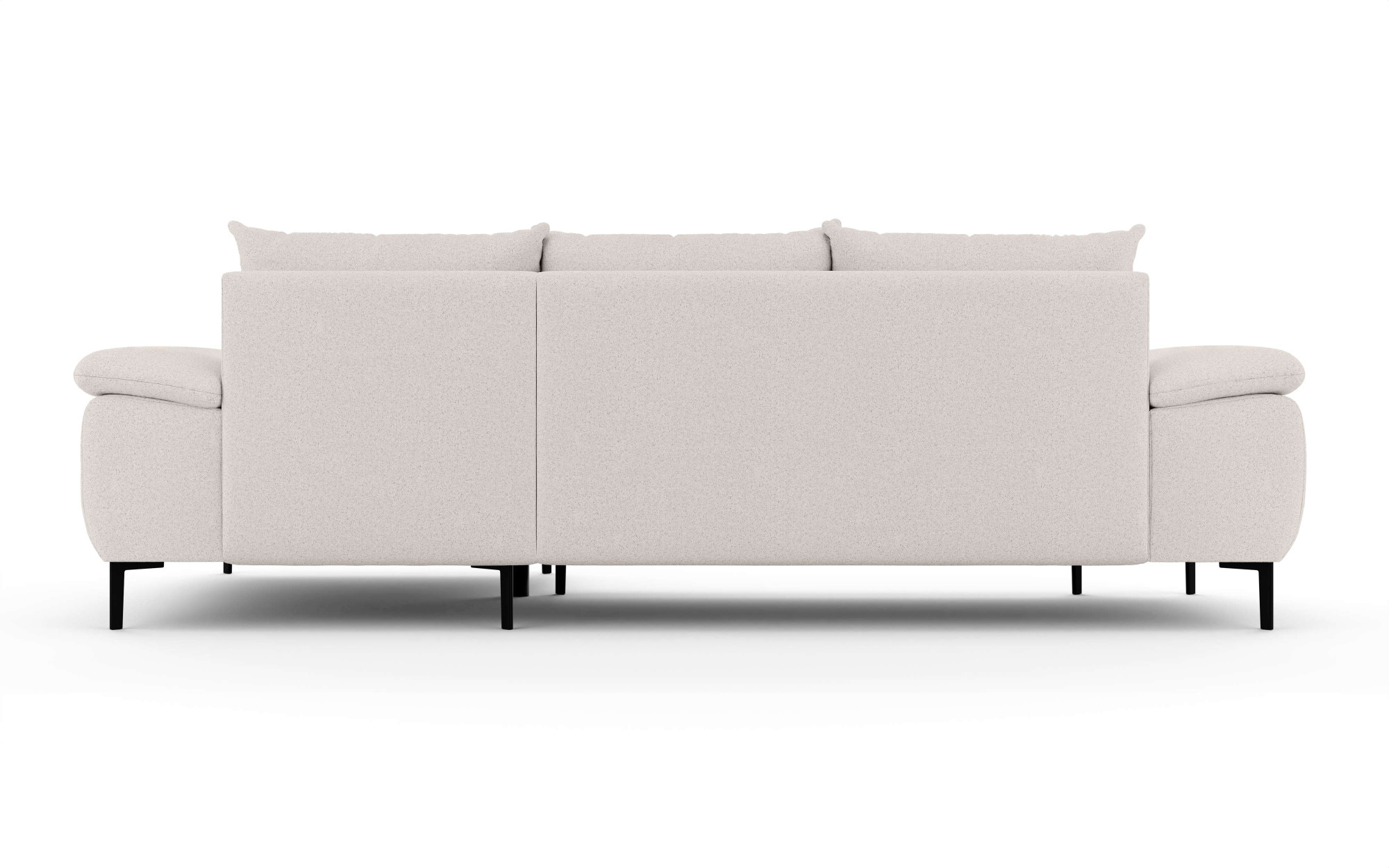 INOSIGN Ecksofa »DROMARA Schlafsofa mit Bettkasten, Maße: B/T/H 277/141/91 cm«, L-Form mit Recamiere rechts/links bestellbar, Wellenunterfederung