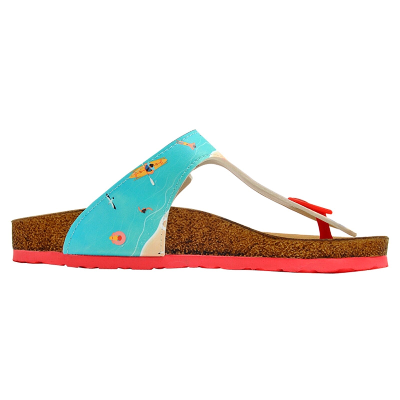 DOGO Zehentrenner »Lila Zehentrenner Yabara With Fish Damen Sandalen«, Vegan