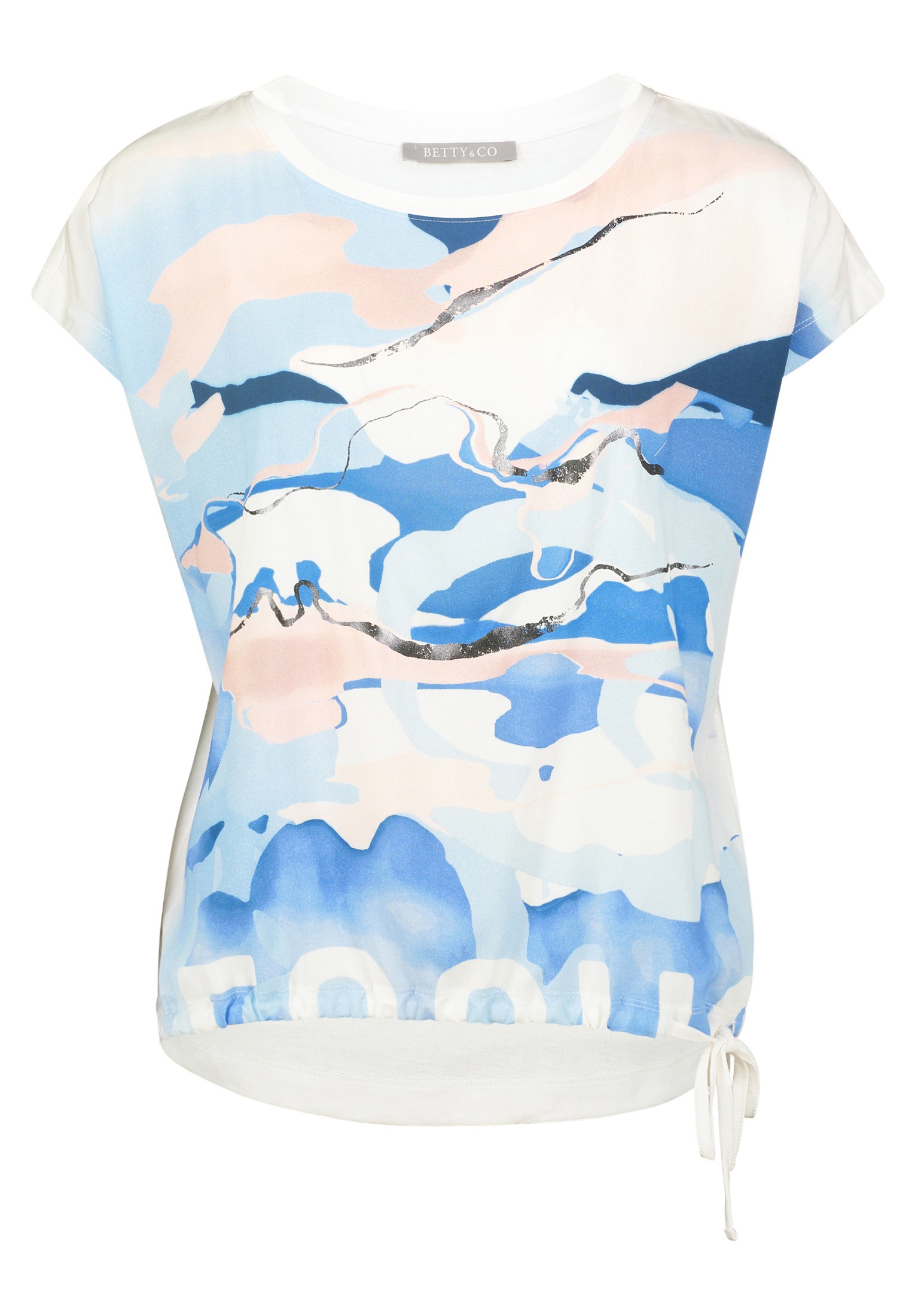 Betty&Co Kurzarmshirt "Betty & Co Damen Casual-Shirt mit Print", (1 tlg.), günstig online kaufen