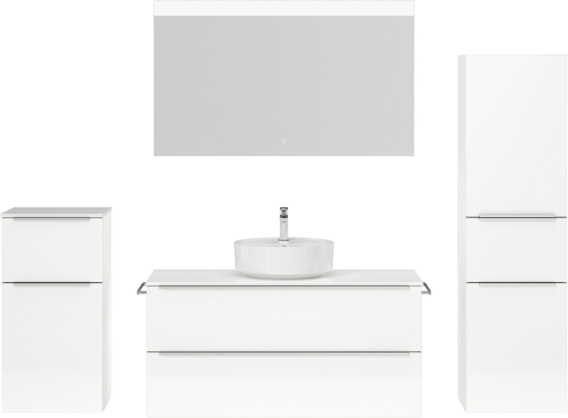 nobilia Badmöbel-Set "Alvene" vormontiert, mit Soft-Close, 4 Stk. tlg. günstig online kaufen