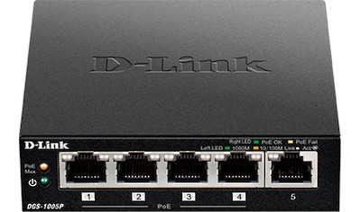 Netzwerk-Switch »DGS-1005P 5-Port Desktop Gigabit PoE+ Switch«