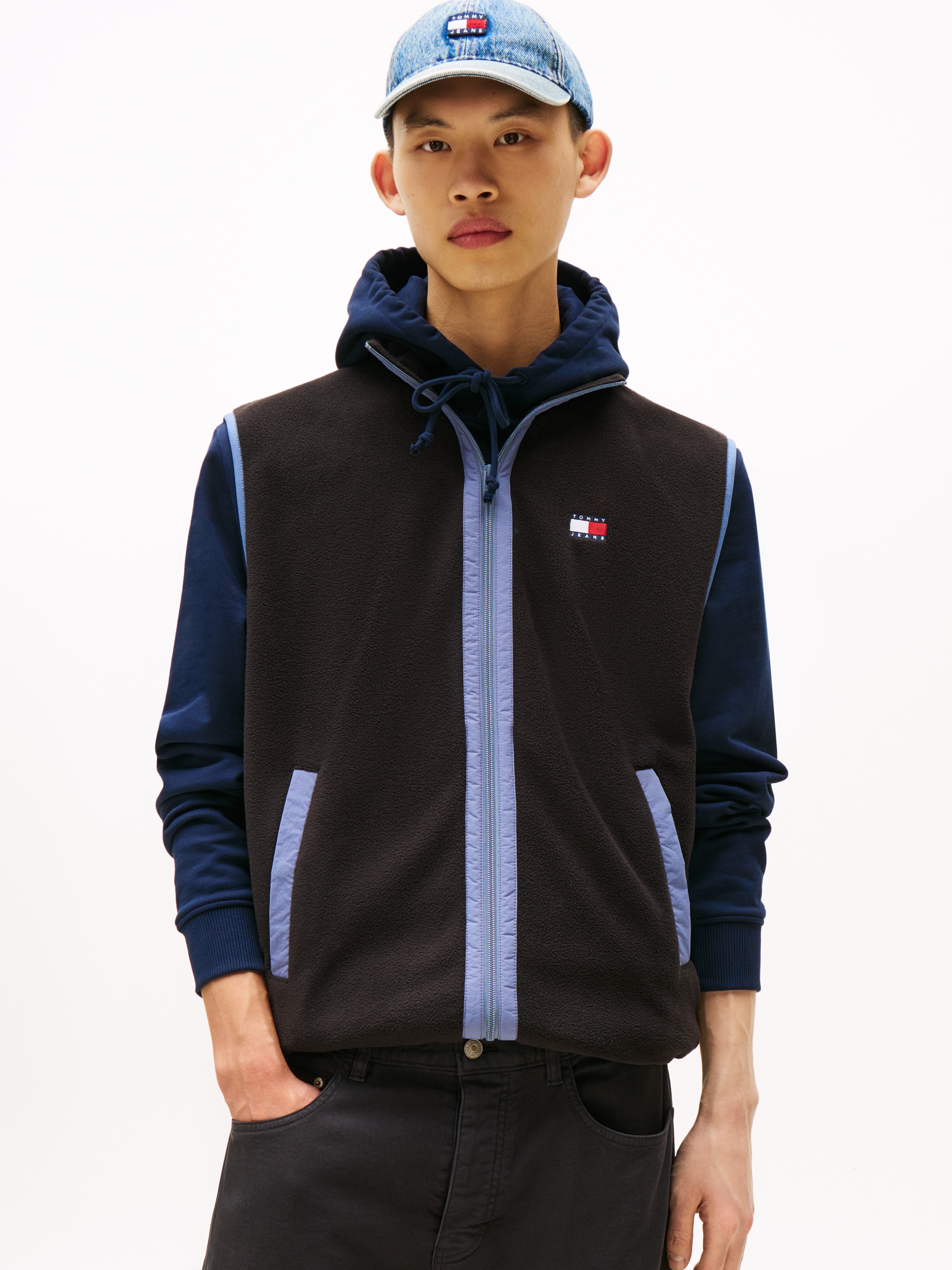 Tommy Jeans Fellimitatweste "TJM REG POLAR FLEECE VEST EXT", Mit Rundhalsau günstig online kaufen