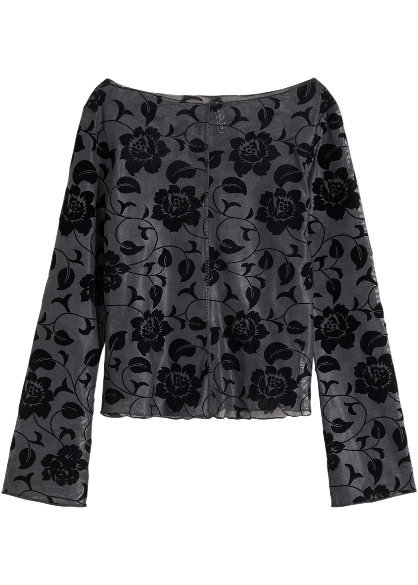 bonprix Langarmshirt »Langarmshirt mit leichter Transparenz« Langarmshirt mit leichter Transparenz