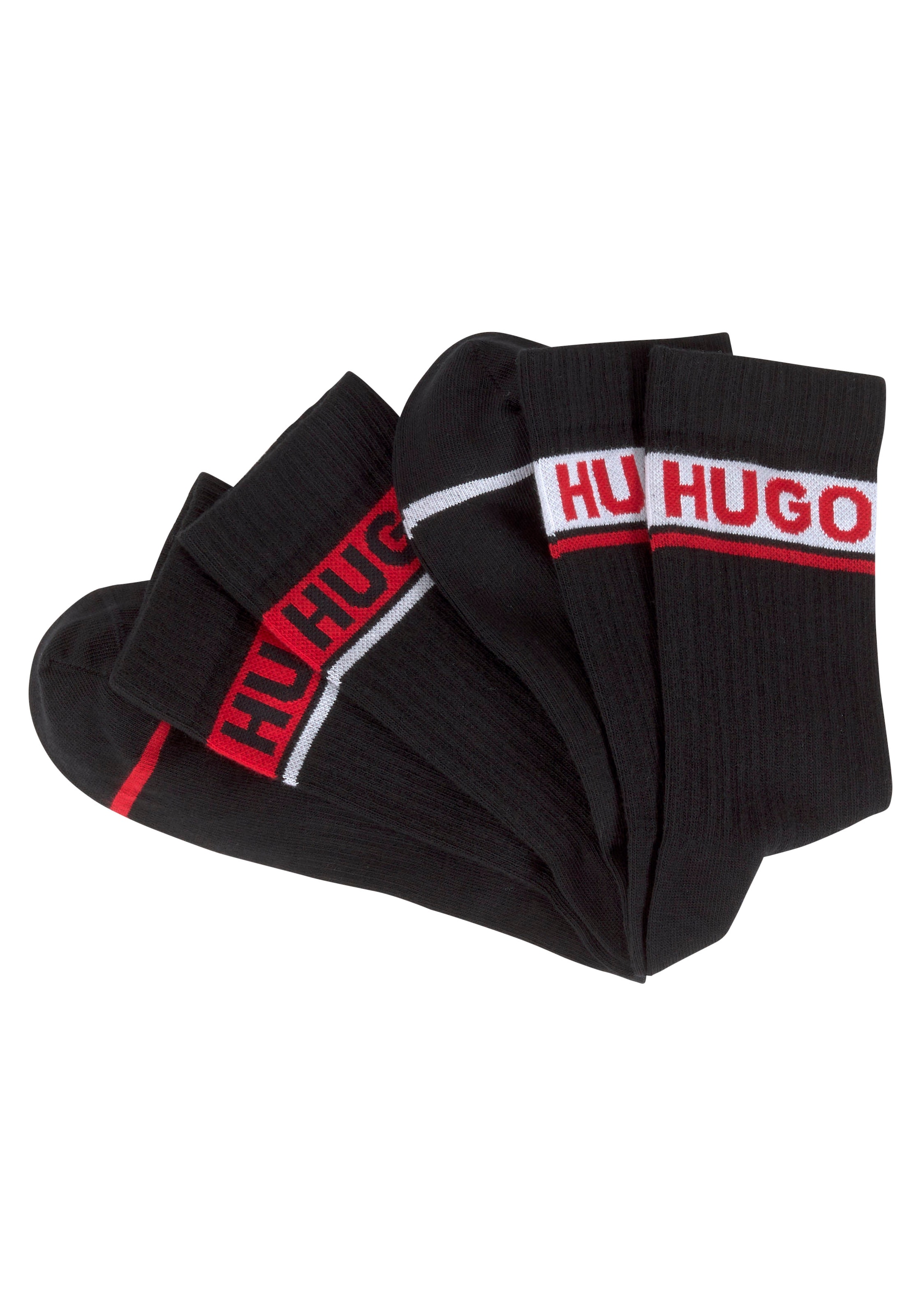 HUGO Underwear Socken, (Packung, 2er Pack), mit kontrasfarbenem Logodetail