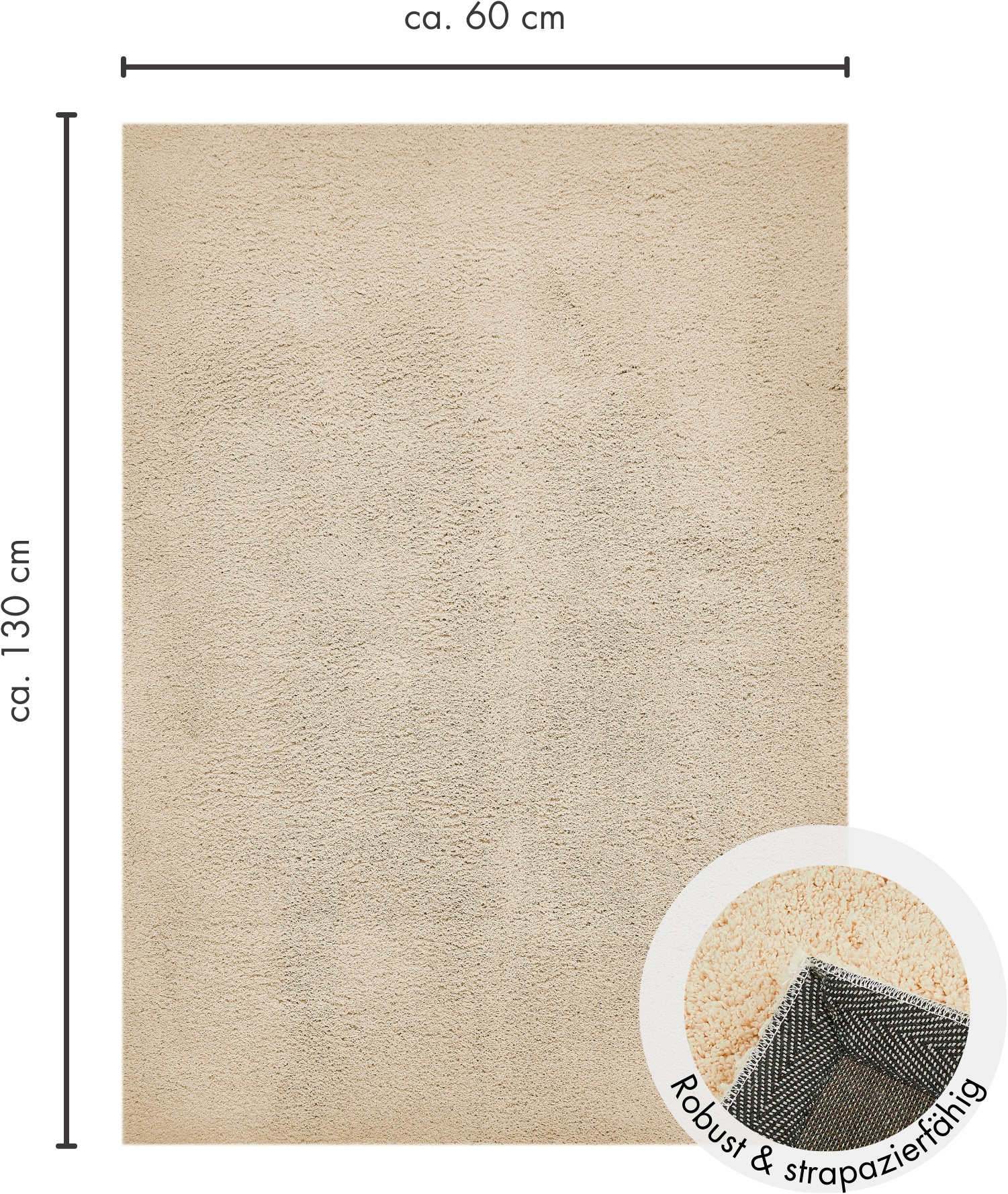 Andiamo Teppich »San Paolo«, rechteckig, 27 mm Höhe, Uni Farben, weiche Qualität, ideal im Wohnzimmer & Schlafzimmer