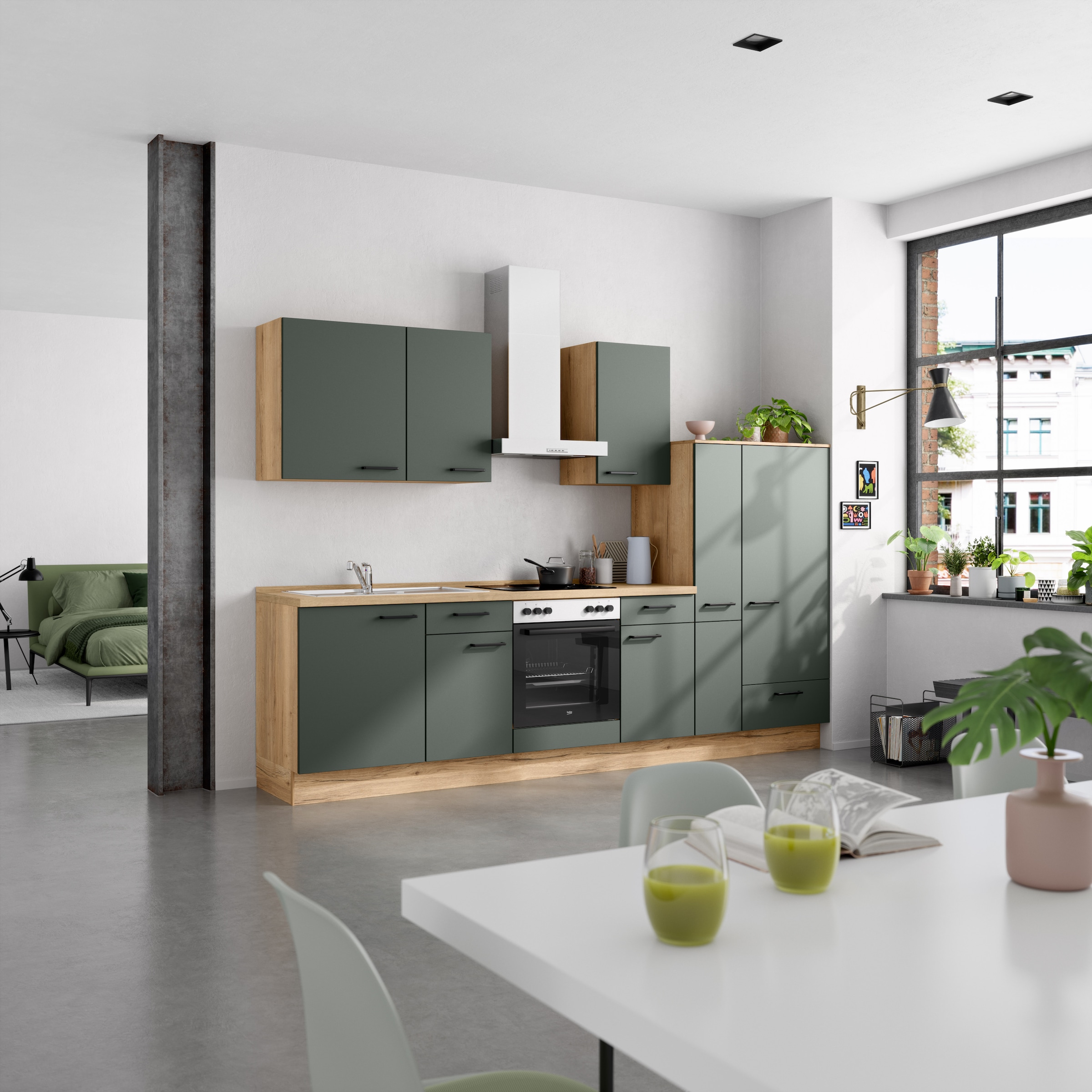 nobilia Küchenzeile ""Easytouch I"" vormontiert, Ausrichtung wählbar, Breit günstig online kaufen