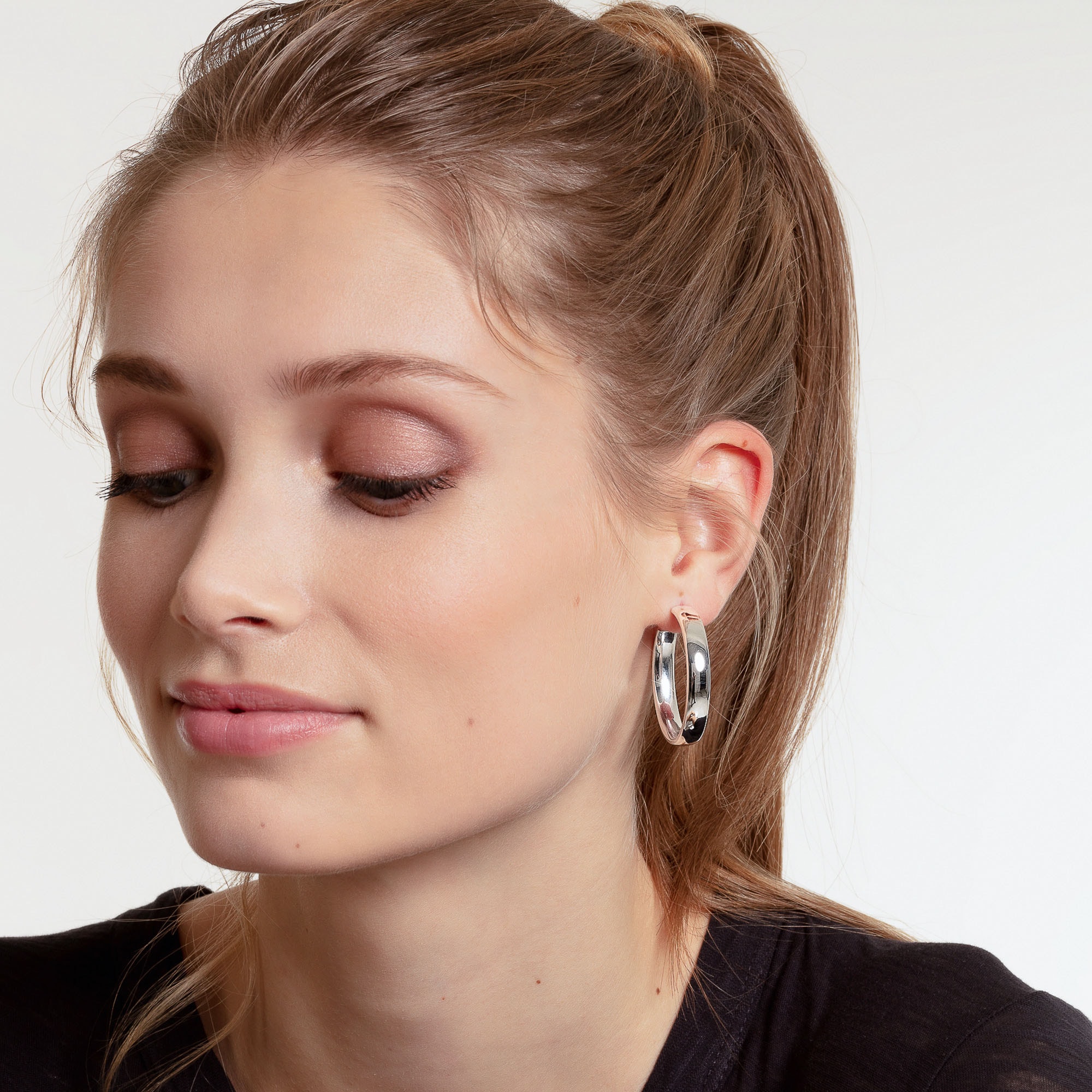 THOMAS SABO Paar Creolen »Chunky mittelgroß, CR640-001-21, CR640-413-39«