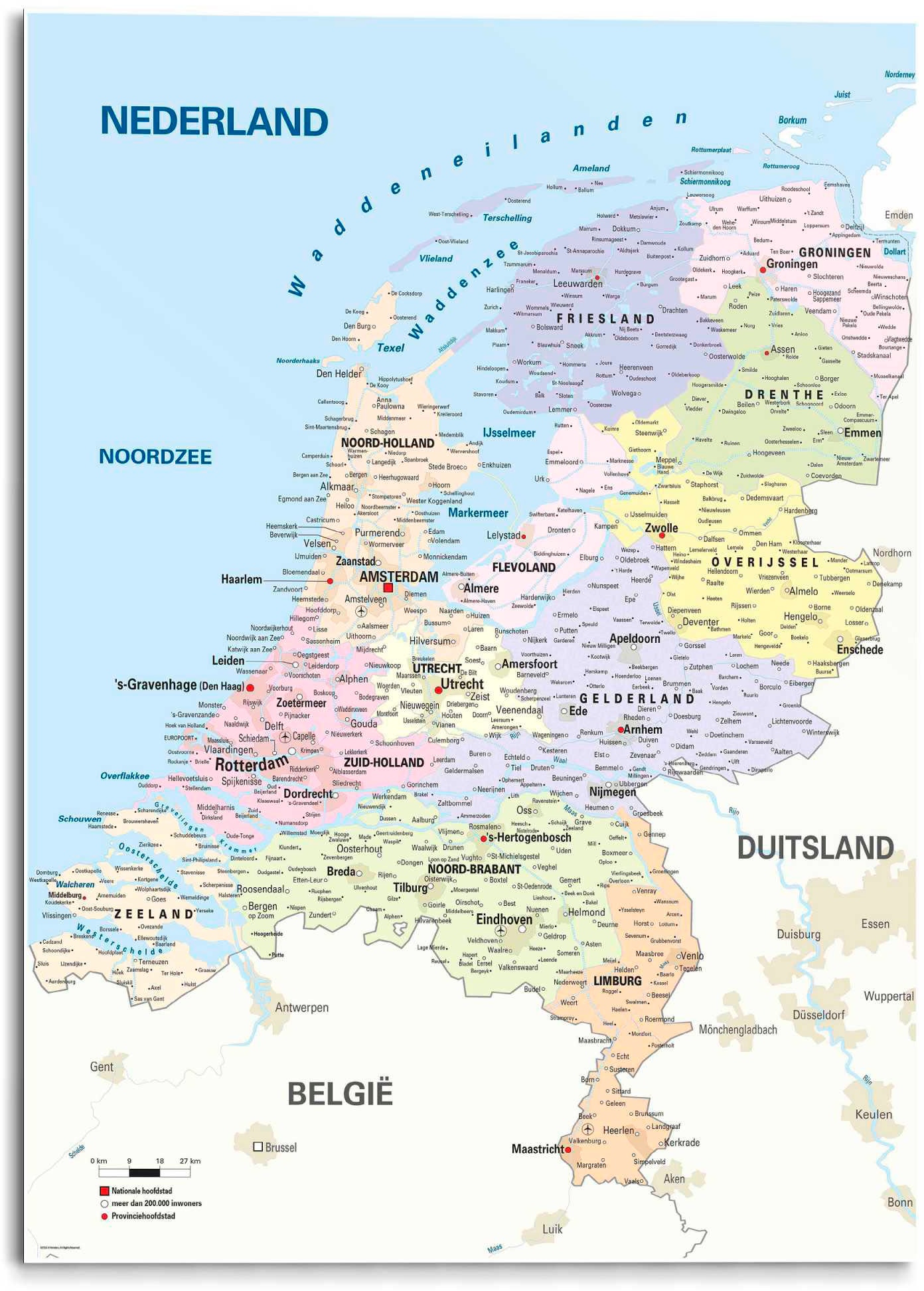 »Schulkarte BAUR | Niederlande« Reinders! bestellen Deco-Panel