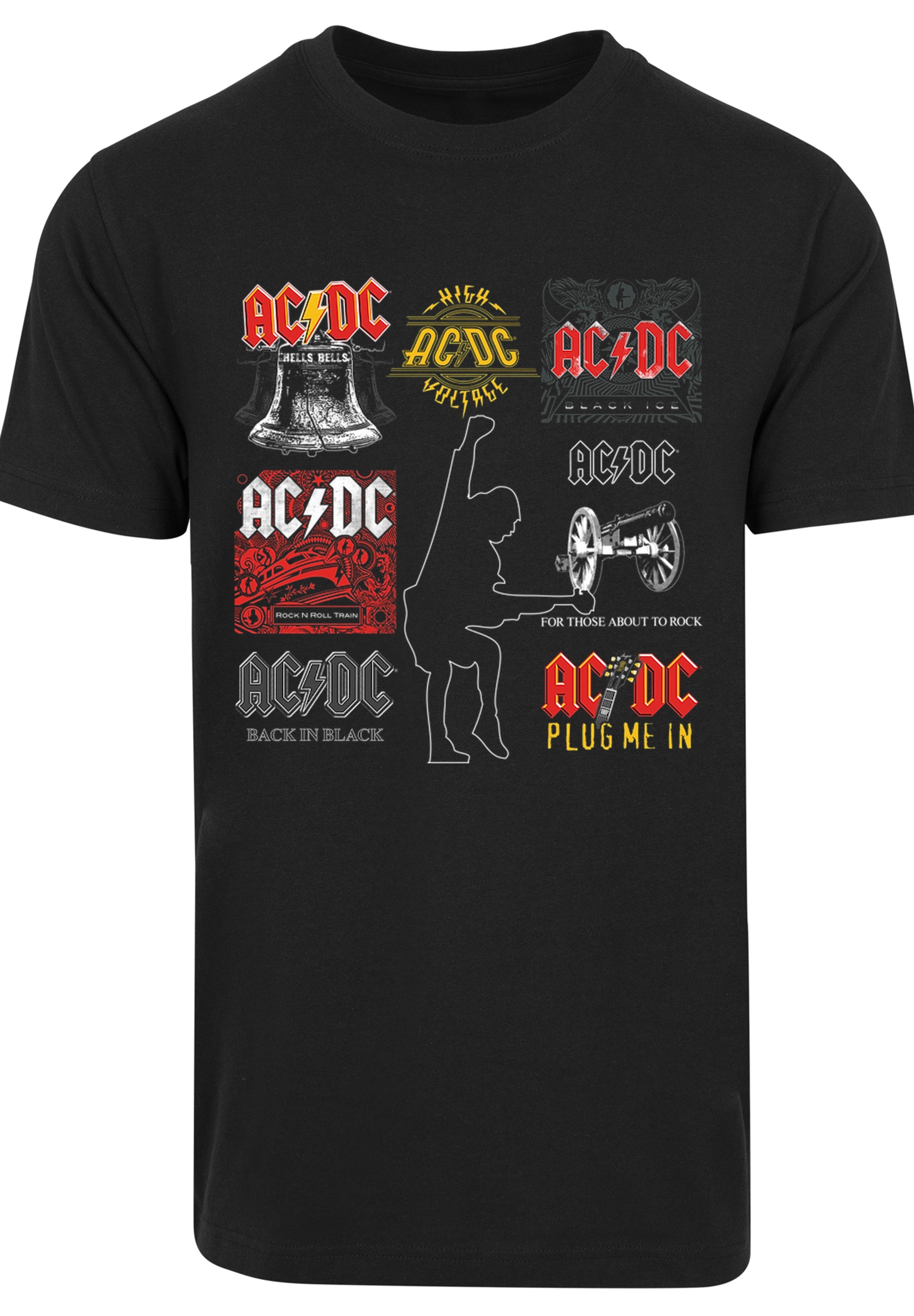 F4NT4STIC T-Shirt »ACDC Album Covers«, Herren,Premium Merch,Regular-Fit,Basic,Bandshirt