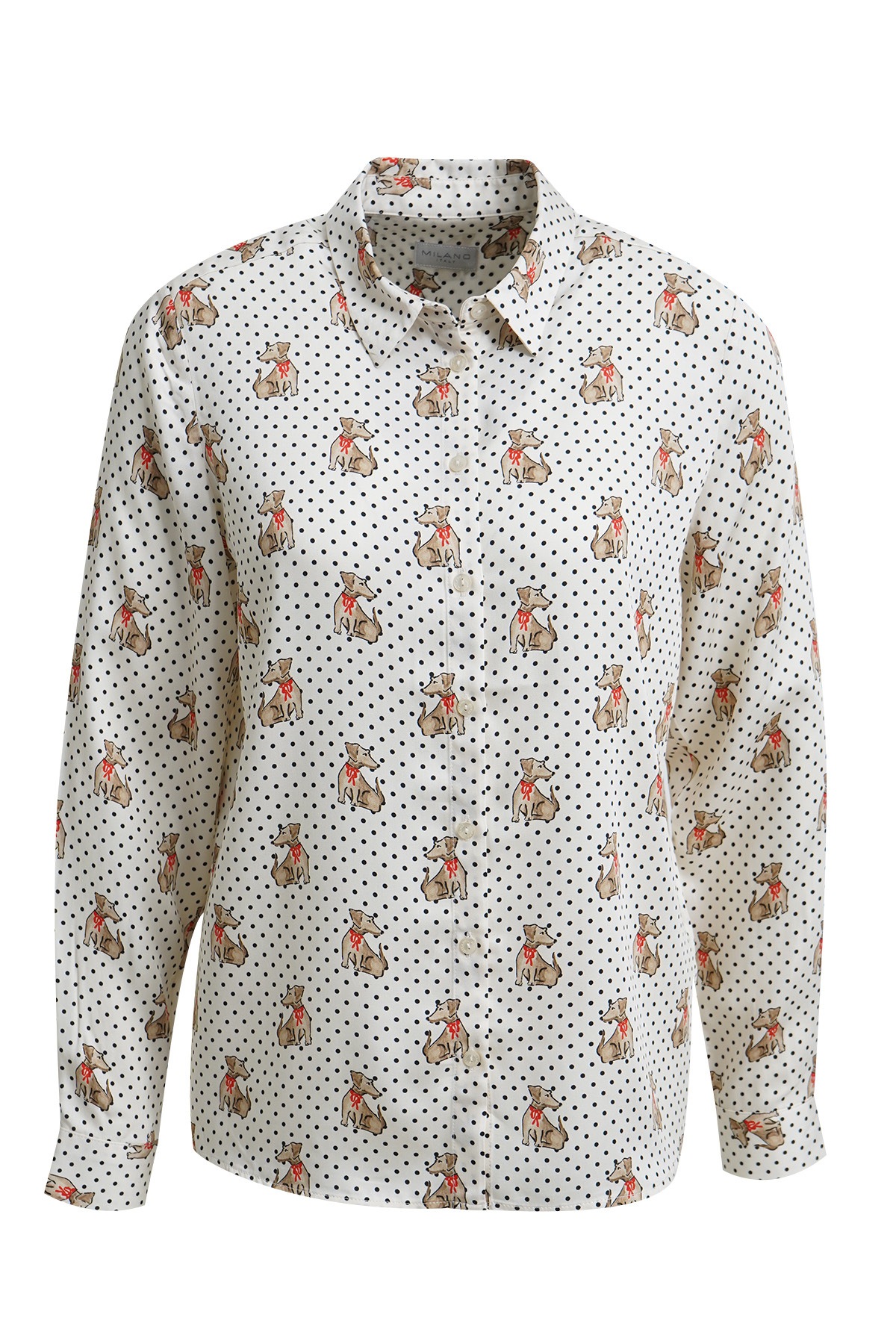 Milano Italy Langarmbluse mit All Over Print