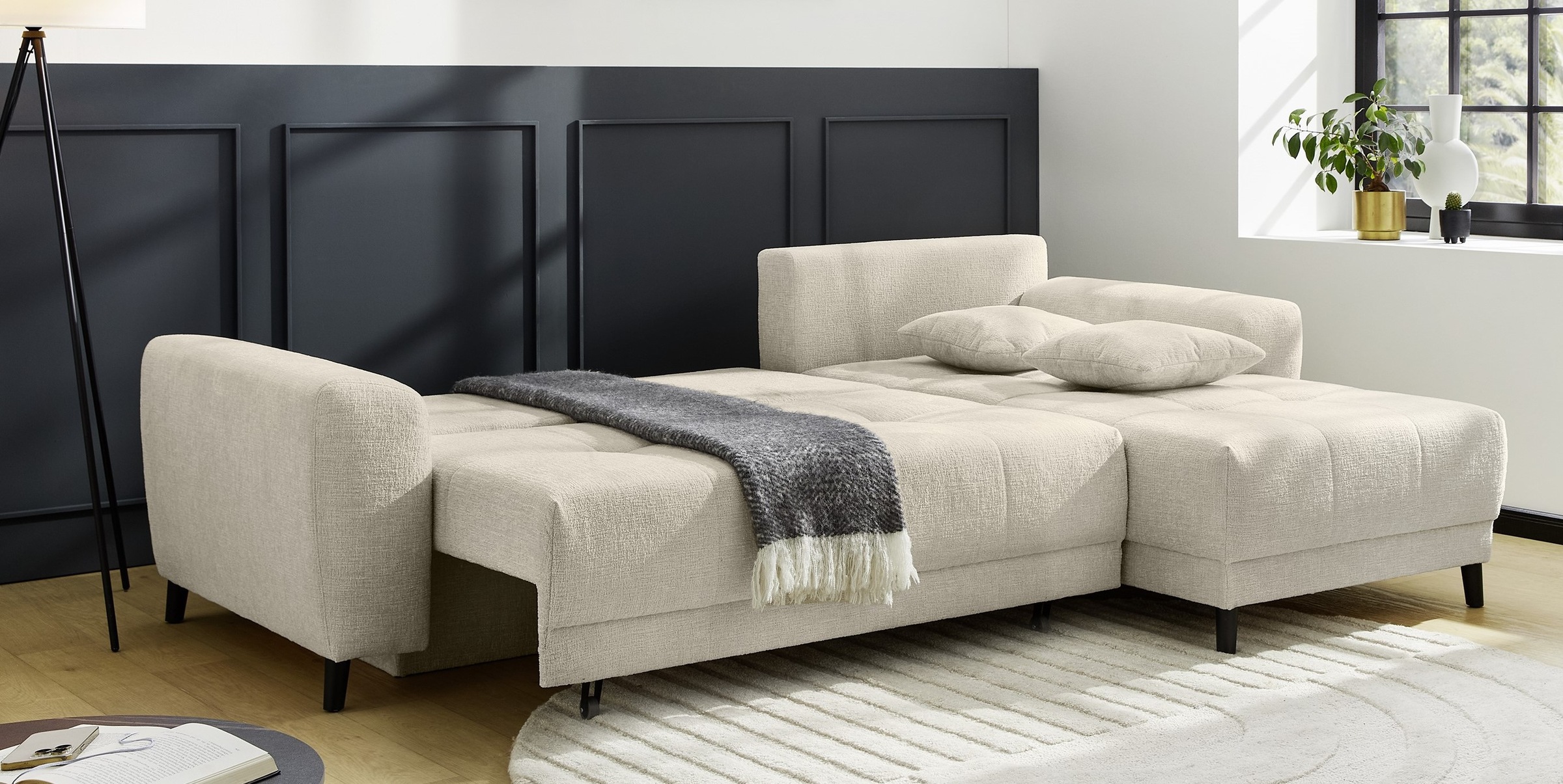 Jockenhöfer Gruppe Ecksofa "Beverly, inklusive Bettfunktion" Stauraum / Bet günstig online kaufen