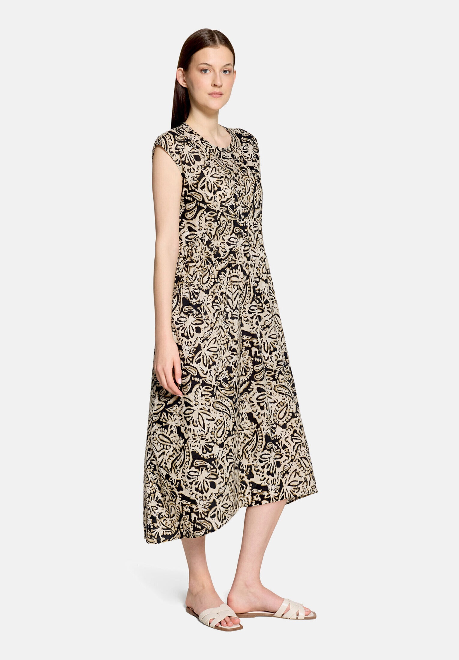 Cartoon Midikleid "Damen mit Muster" Ohne Tasche