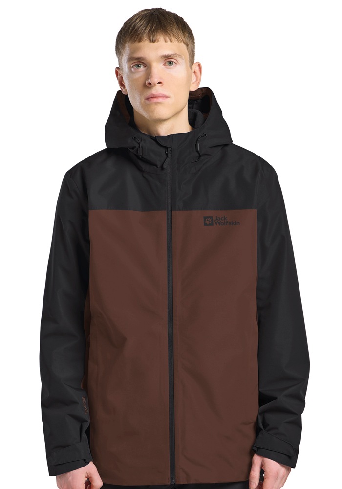 Thumbnail - Jack Wolfskin 3-in-1-Funktionsjacke "TAUBENBERG 3IN1 JKT M" mit Kapuze