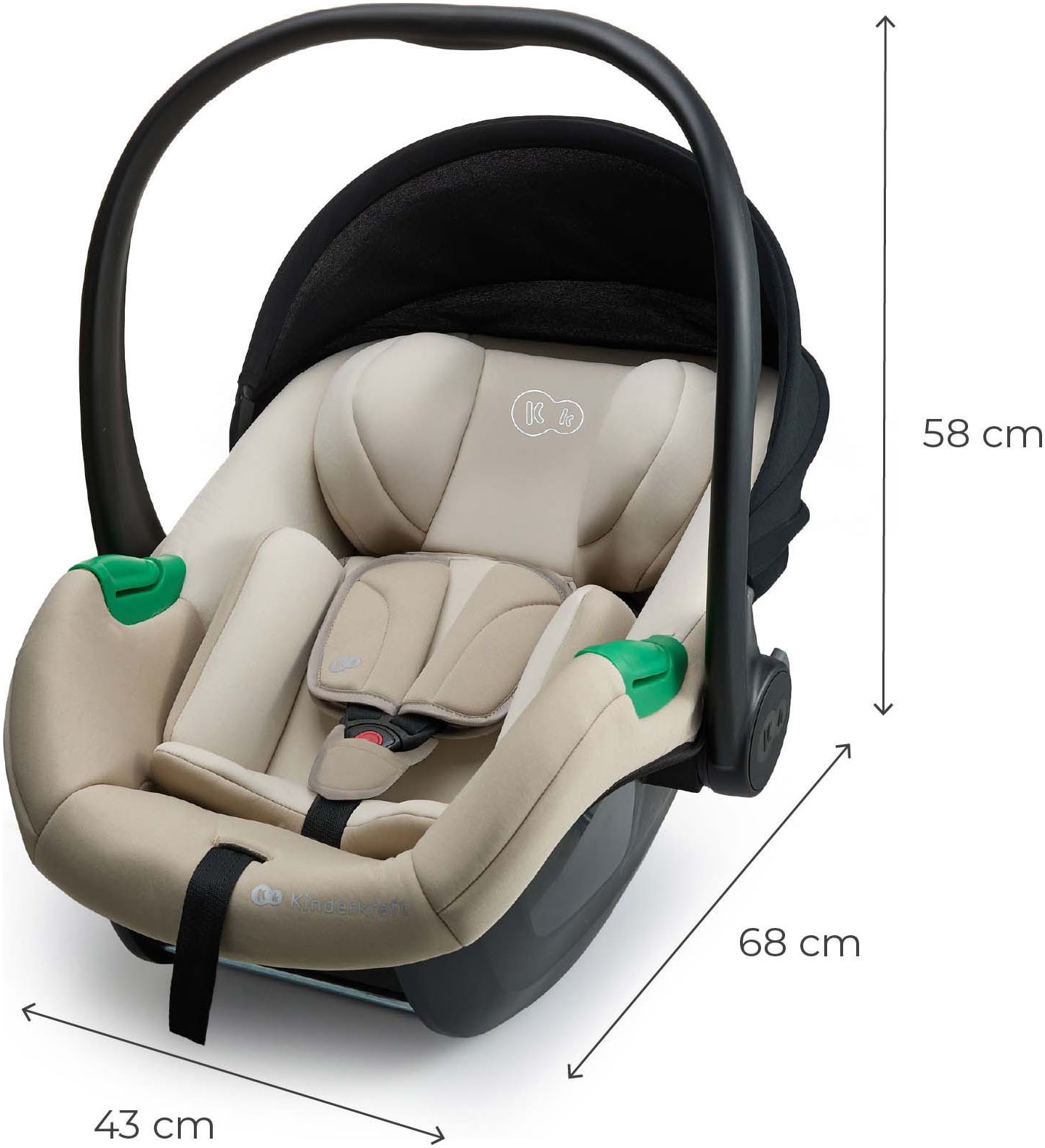 Kinderkraft Babyschale »MINK PRO2 iSize« Klasse 0+ (bis 13 kg)