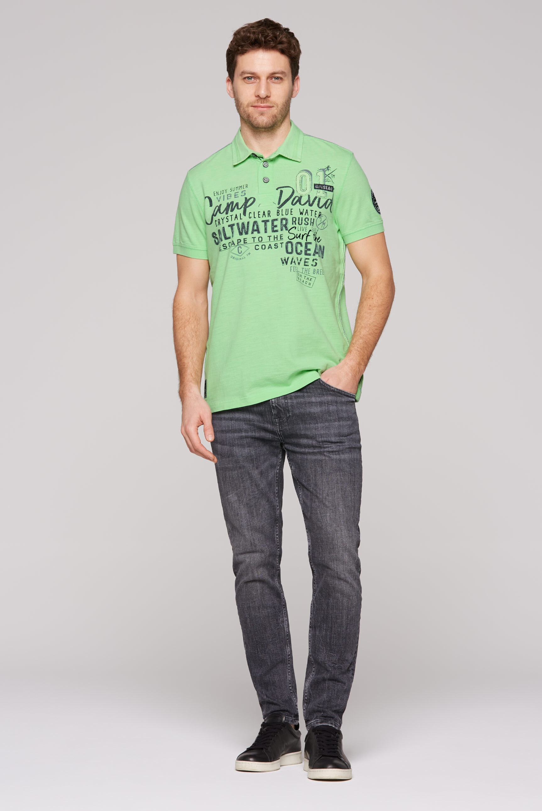 CAMP DAVID Poloshirt, aus Baumwolle