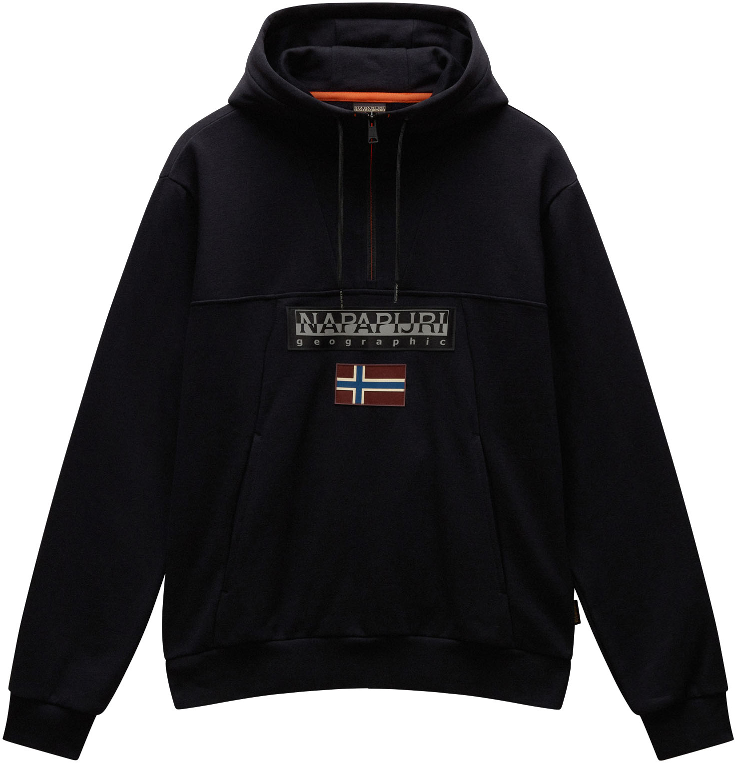 Napapijri Kapuzensweatshirt "BURGEE", mit Kängurutasche, aus Baumwollmischung, Regular Fit