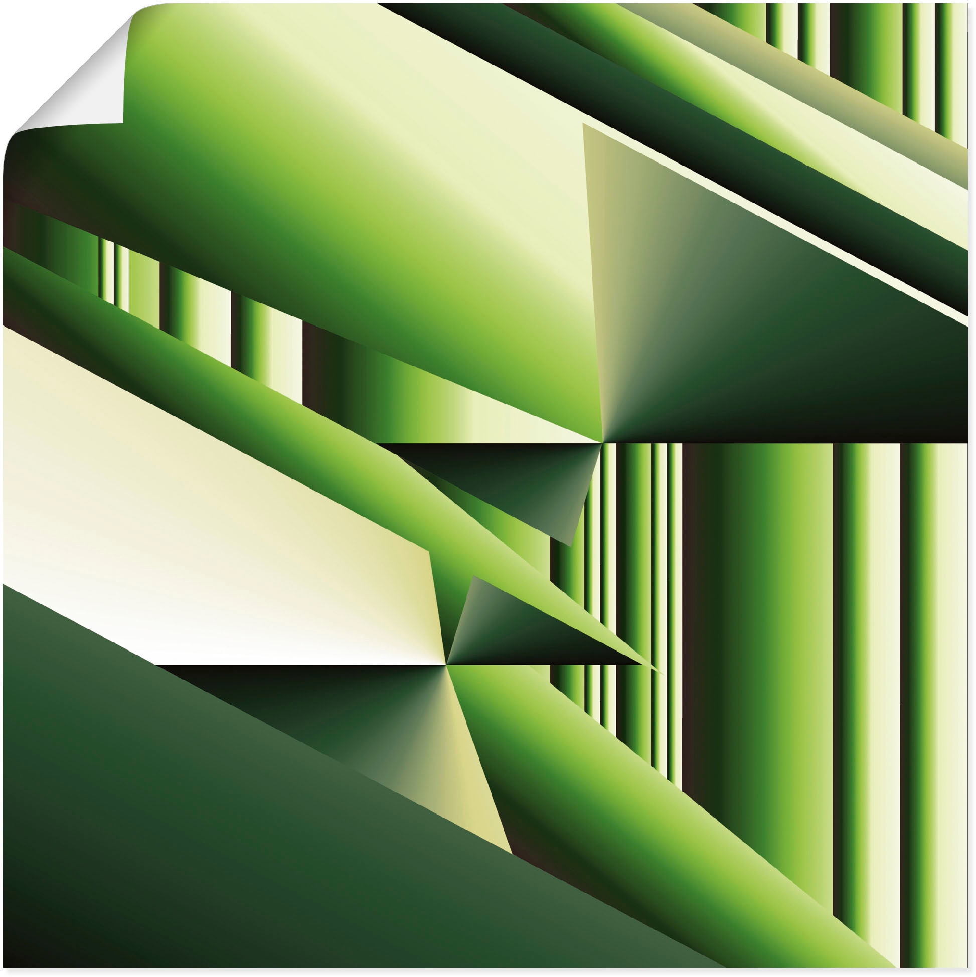 Wandaufkleber Art«, in Größen Artland Wandbild Modern (1 | kaufen St.), als Muster, versch. Leinwandbild, Poster Bambus Alubild, oder »Grüner BAUR
