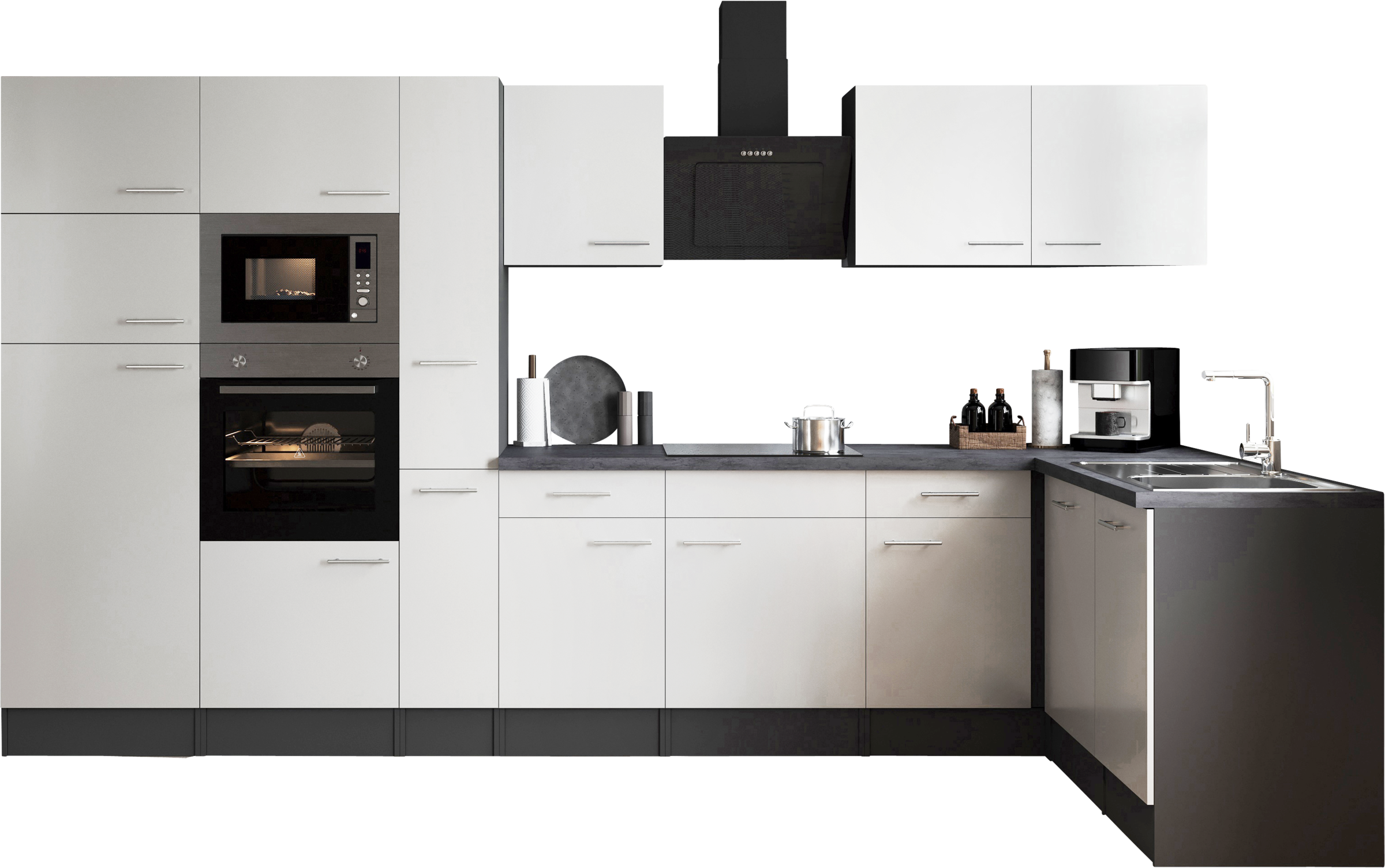 RESPEKTA Winkelküche "Oliver" Breite 370 cm, 90 cm Arbeitshöhe, in exklusiv günstig online kaufen