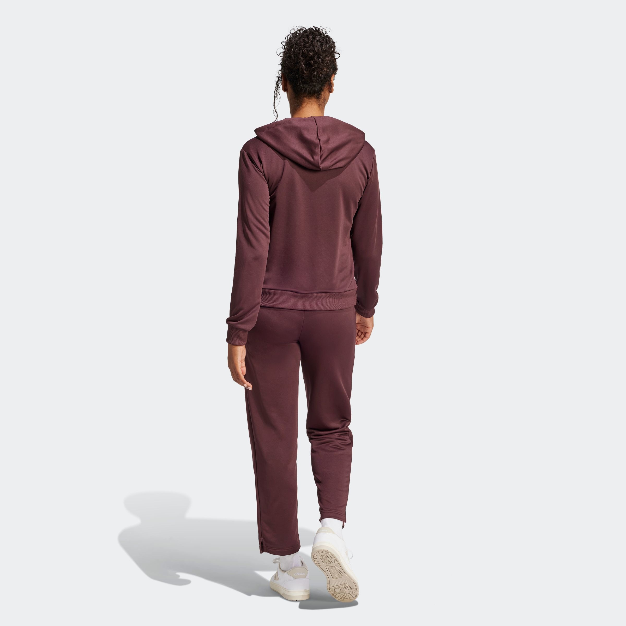 adidas Sportswear Trainingsanzug »W LINEAR TS«, (2 tlg.), Trainingsjacke mit Kapuze, Tracksuit