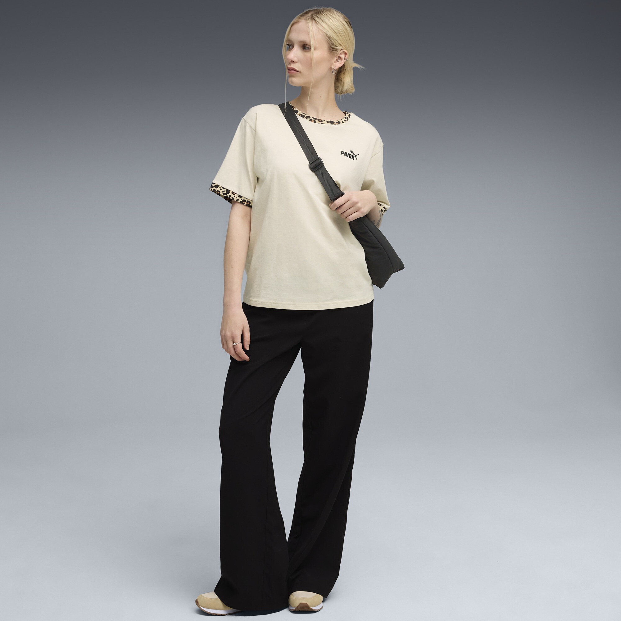 PUMA T-Shirt »Essentials Animal-Print Relaxed T-Shirt Damen«