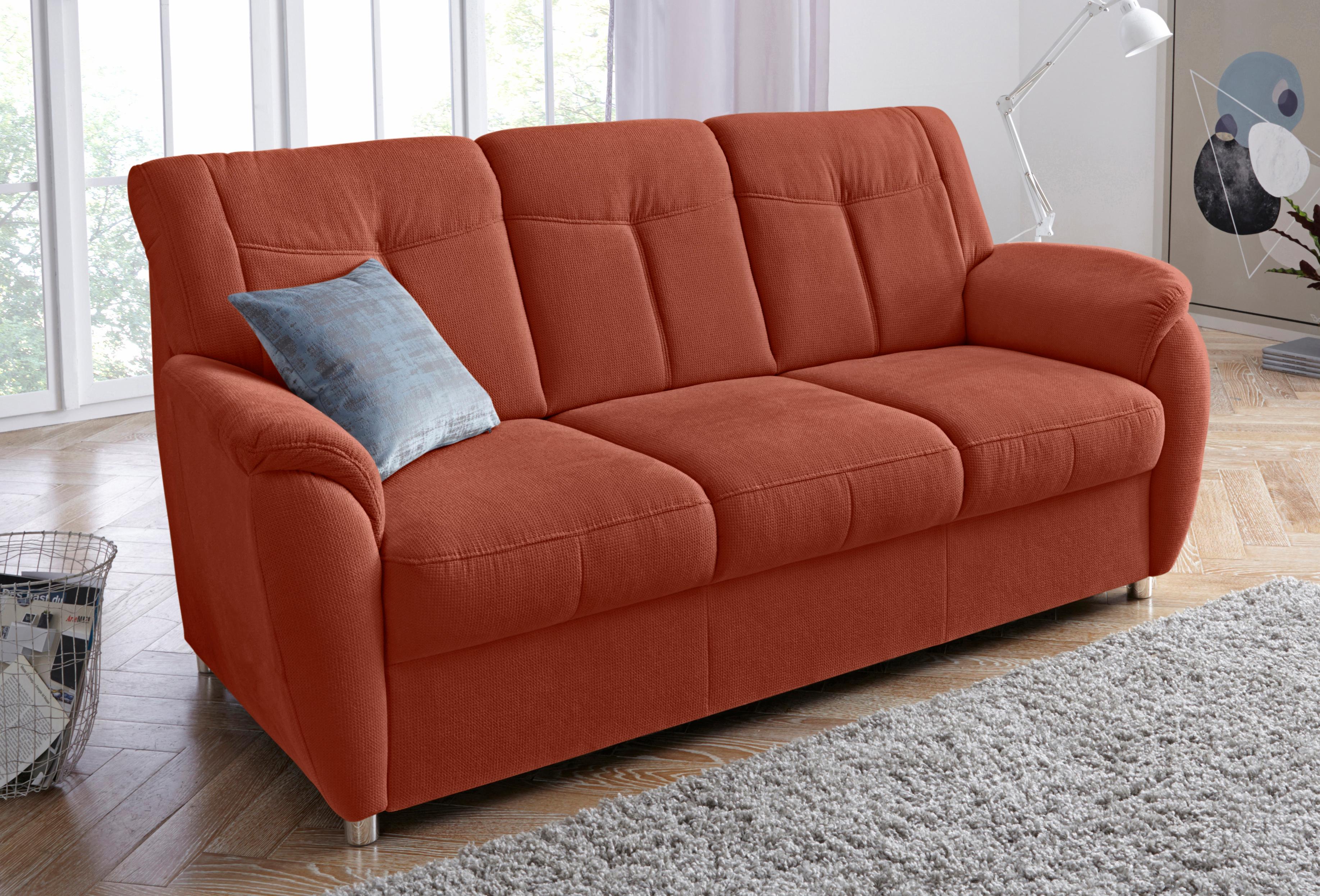 sit&more 3-Sitzer "Sonoma, B: 189 cm, Federkern, Komfortsitzhöhe 45 cm" Couch frei stellbar, 3-Sitzer Sofa, Stoffvarianten