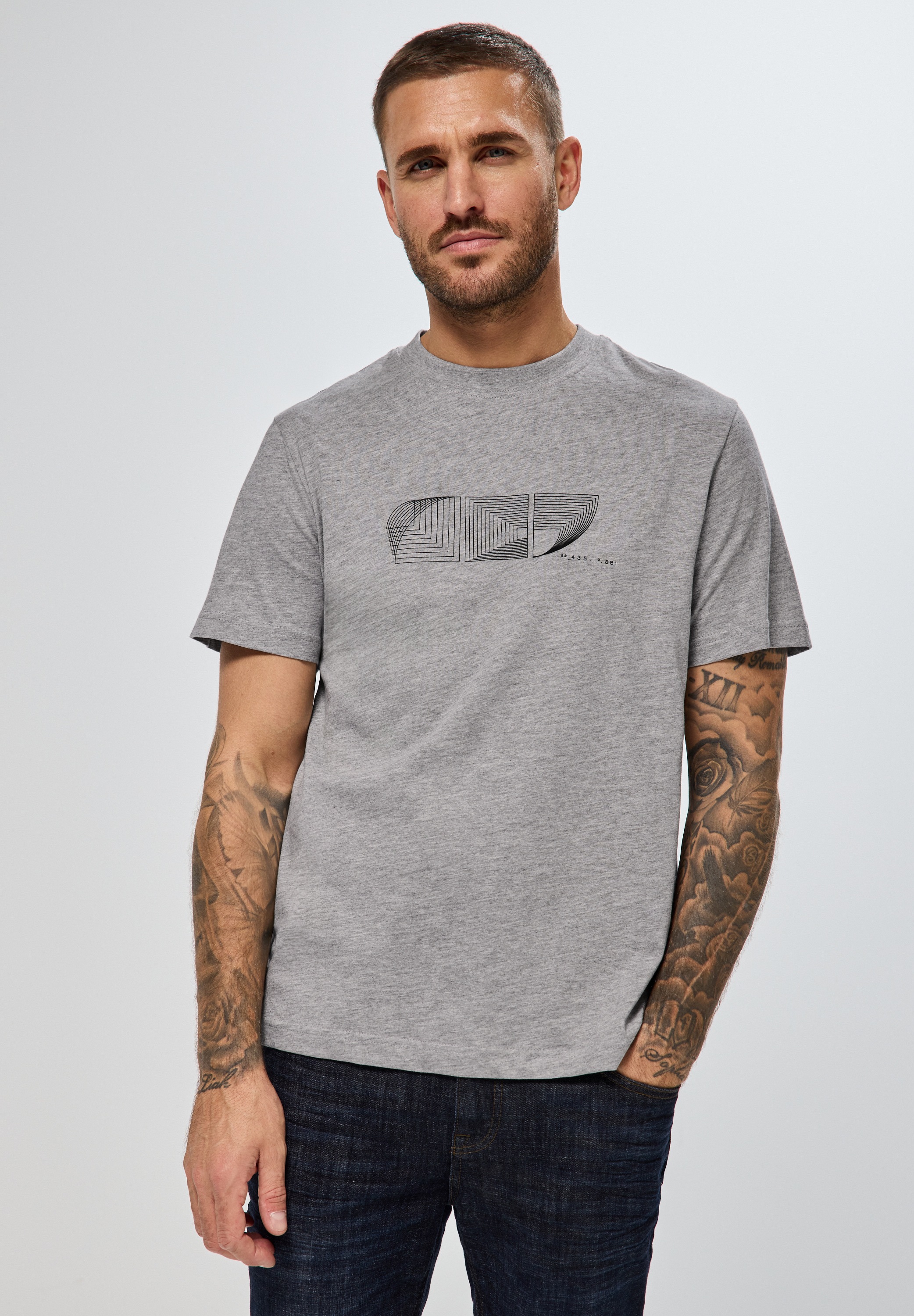 STREET ONE MEN T-Shirt, mit Rundhalsausschnitt günstig online kaufen