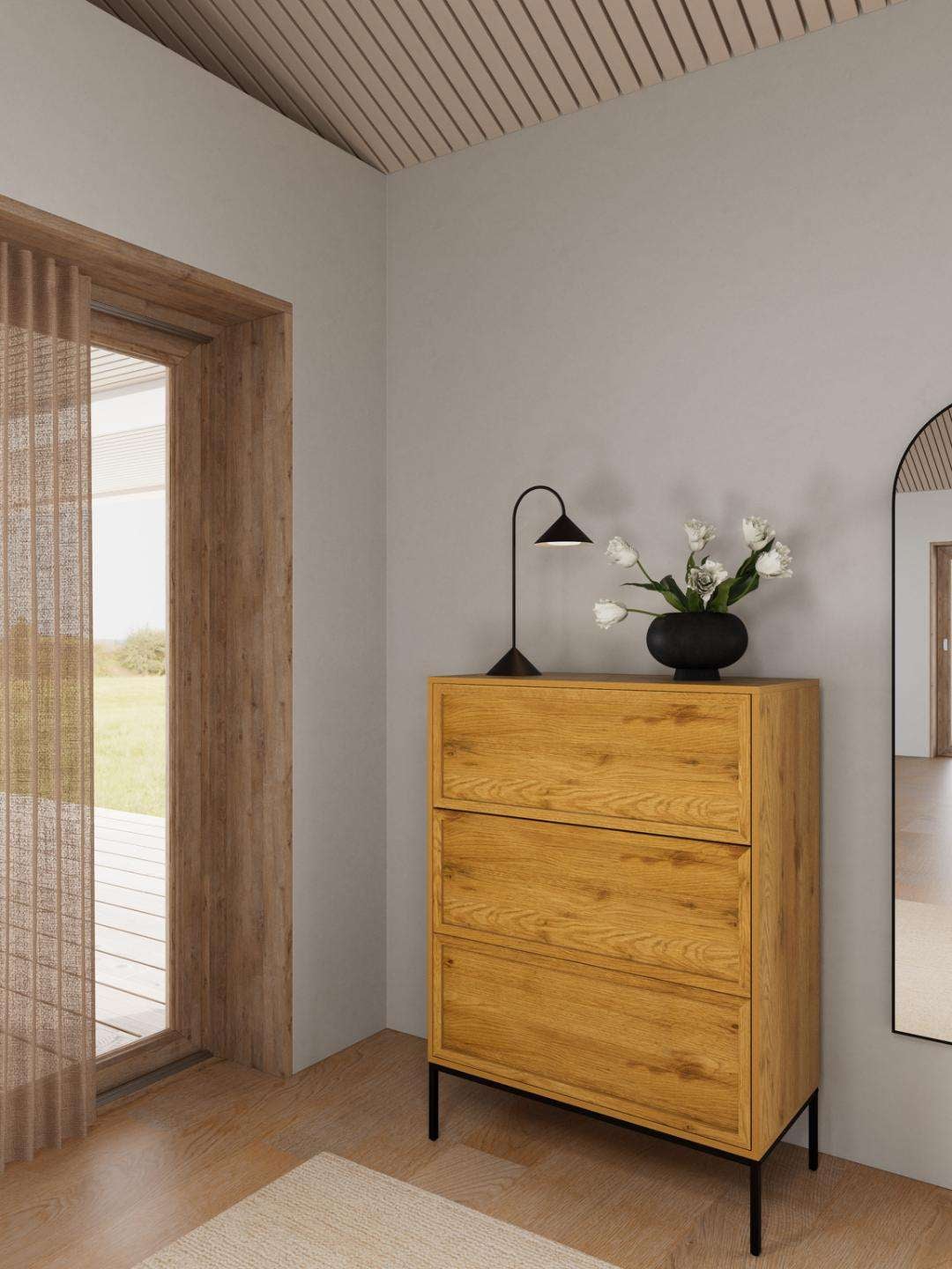 ACTONA GROUP Kommode »Schubladenschrank« Kommode, 3 Schubladen, 80x40x110